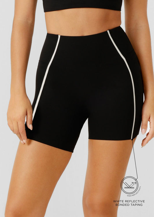 Lorna Jane Night Runner 16cm Bike Shorts - Black