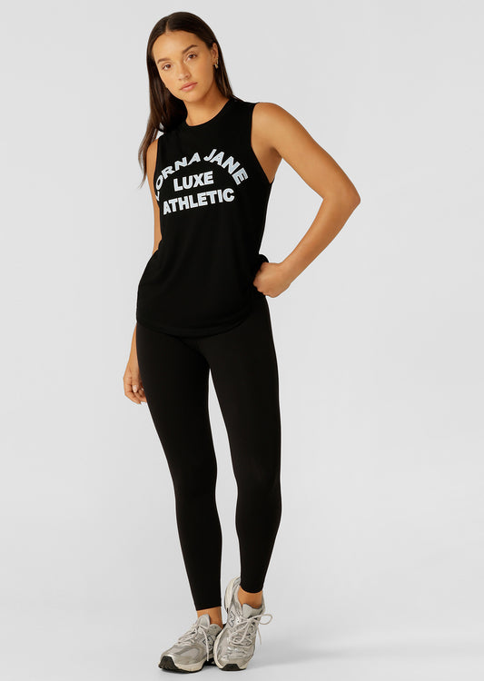 Lorna Jane Lotus Limited Edition Muscle Tank - Black