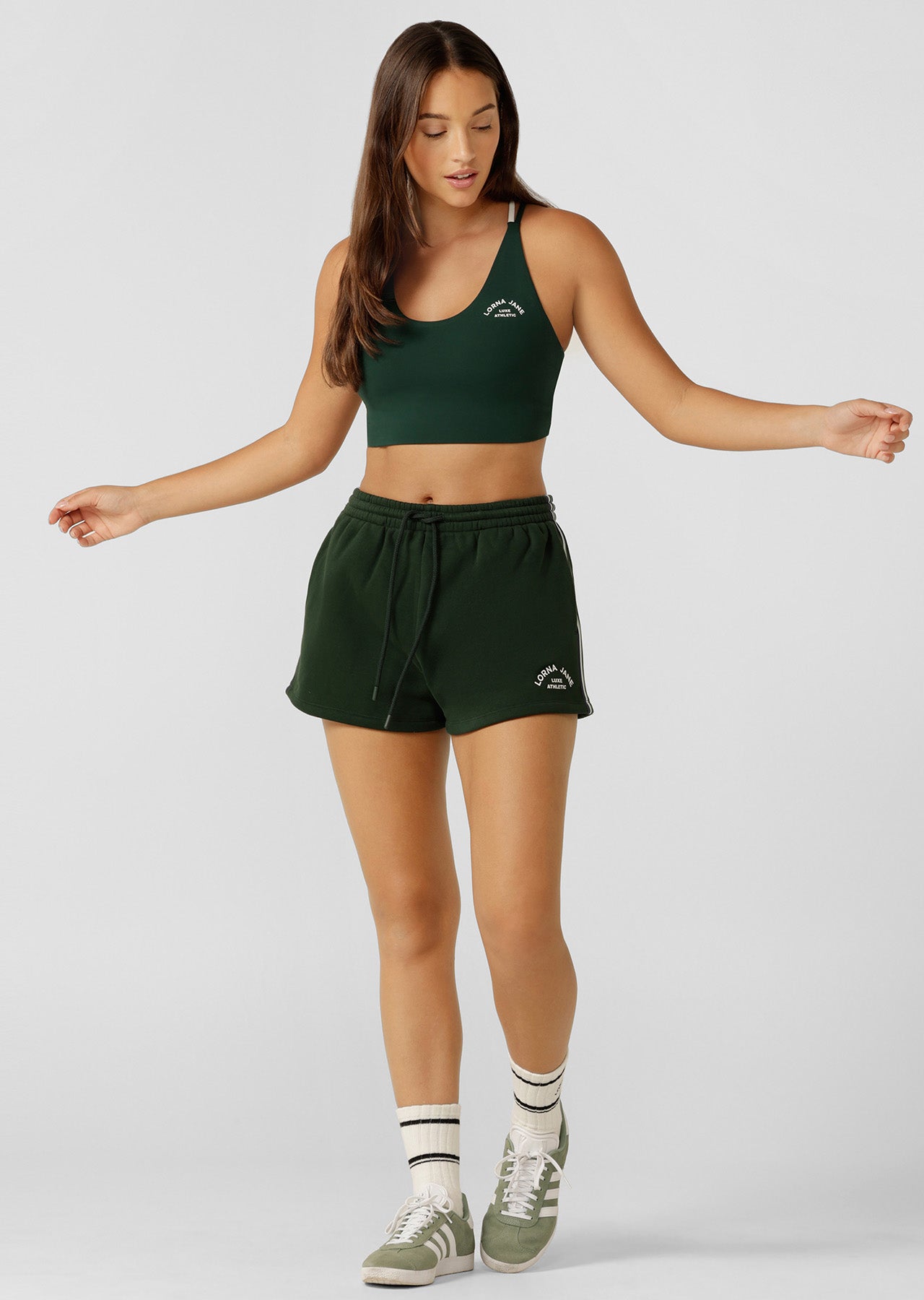 Lorna Jane Lotus Limited Edition Weekender Shorts - Dark Green
