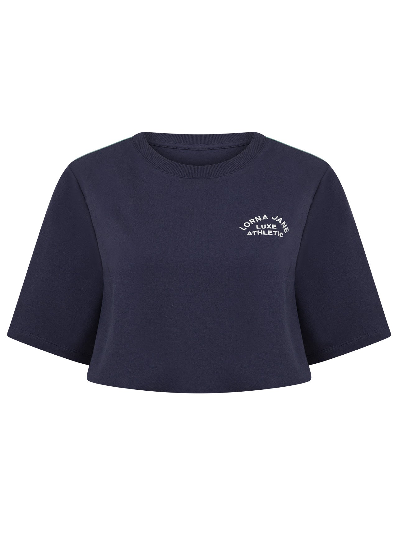 Lorna Jane Lotus Limited Edition Cropped Tee - Ash Blue