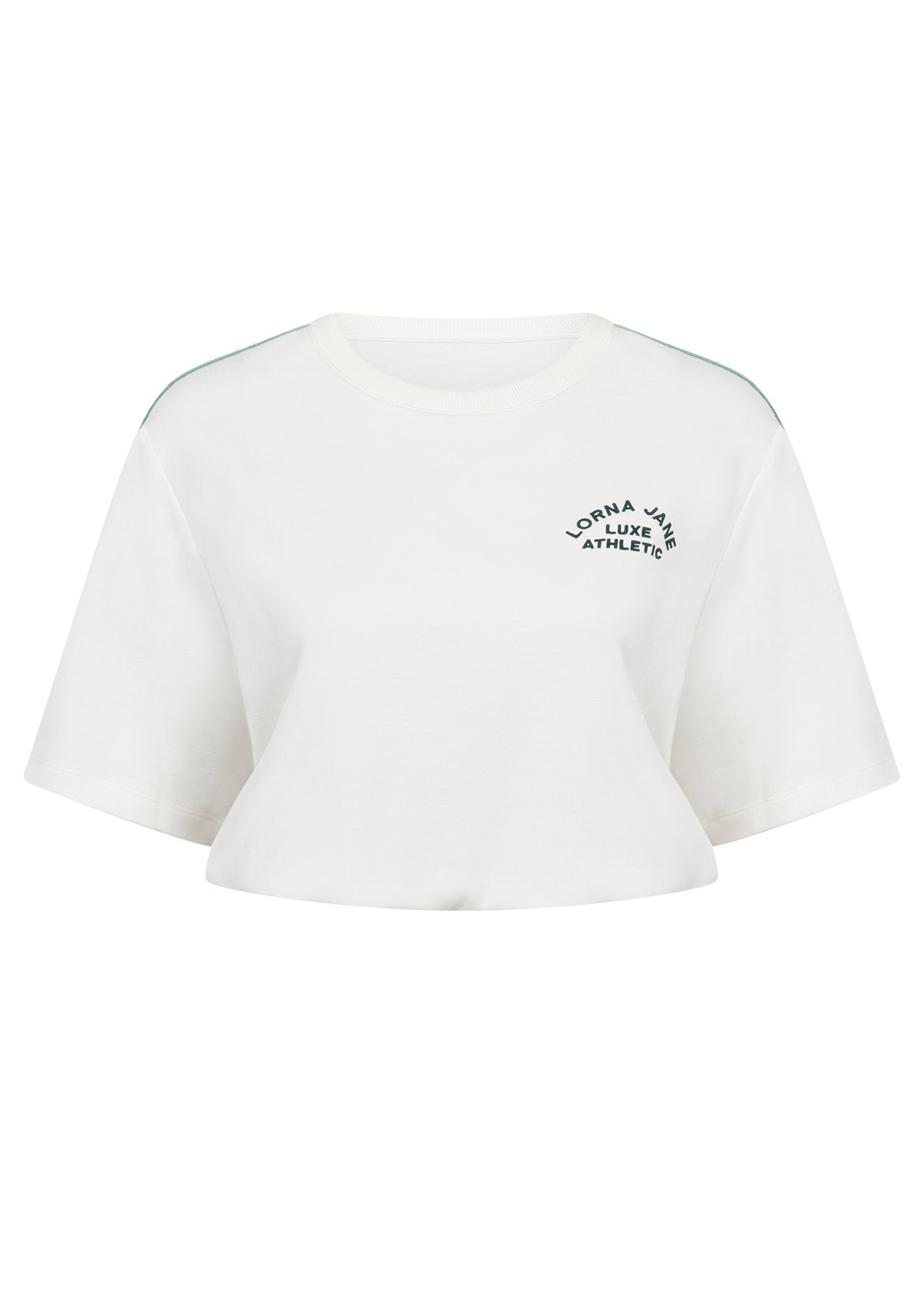 Lorna Jane Lotus Limited Edition Cropped Tee - Porcelain