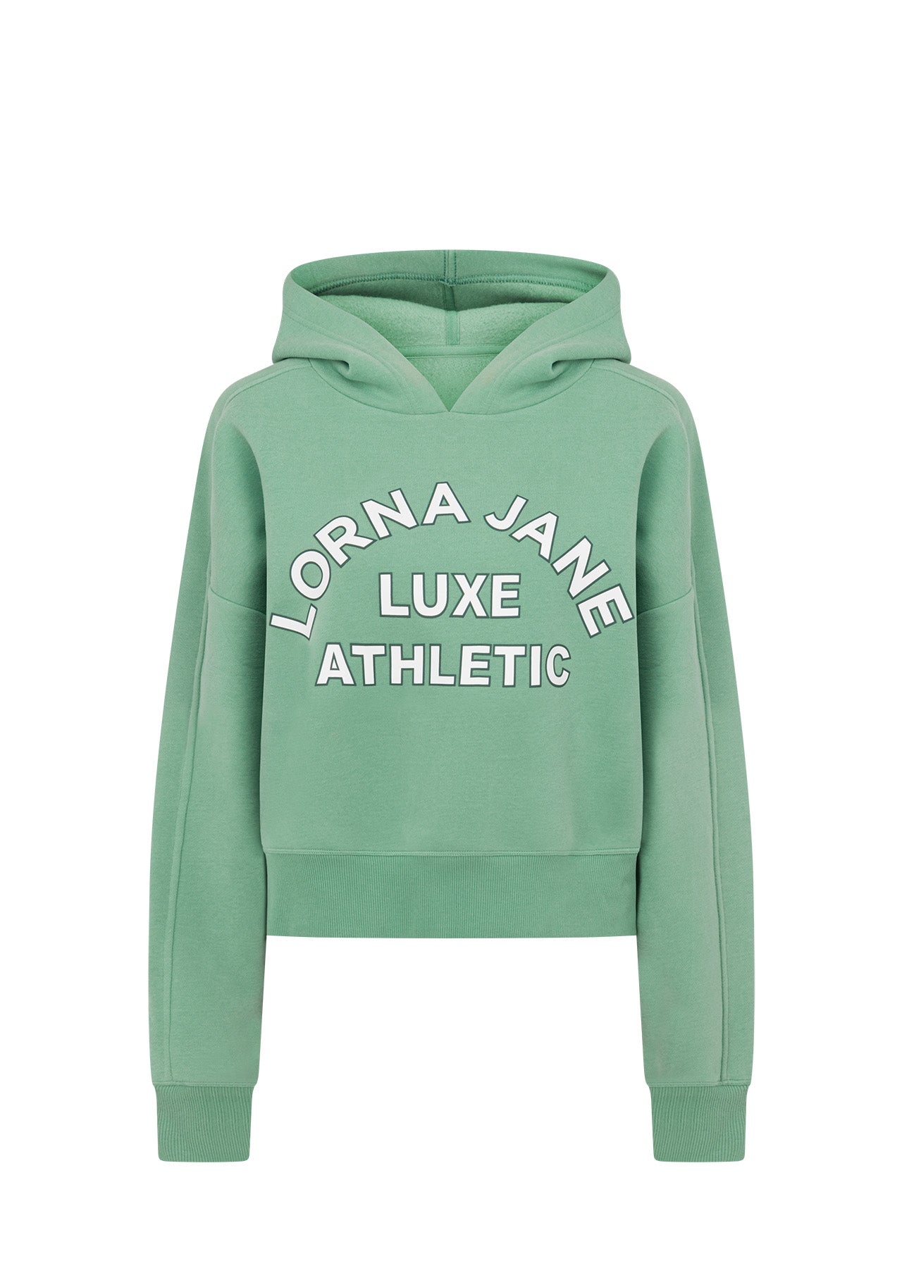 Lorna Jane Lotus Limited Edition Cropped Hoodie - Green Juice