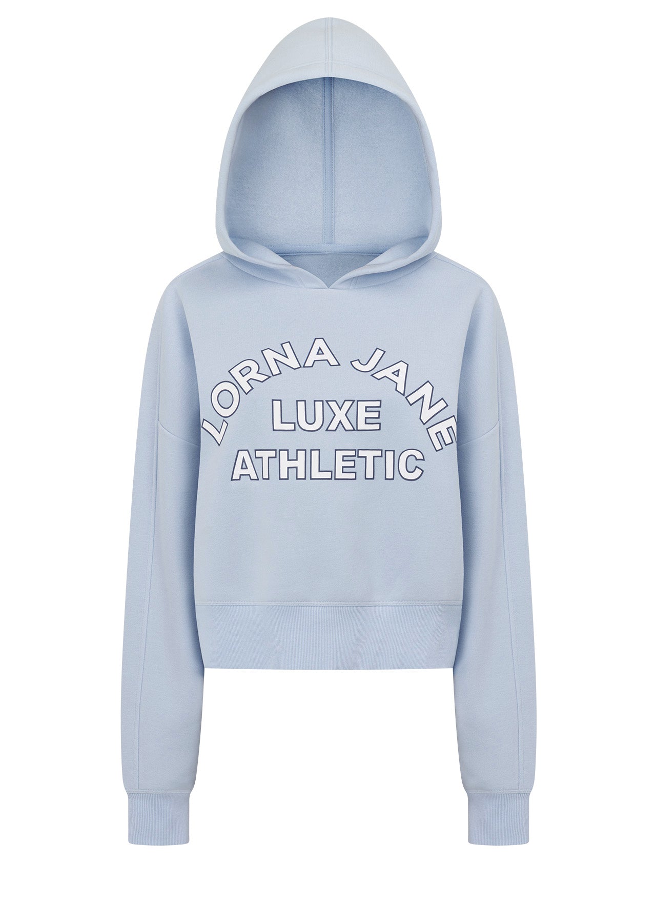 Lorna Jane Lotus Limited Edition Cropped Hoodie - Toulouse Blue