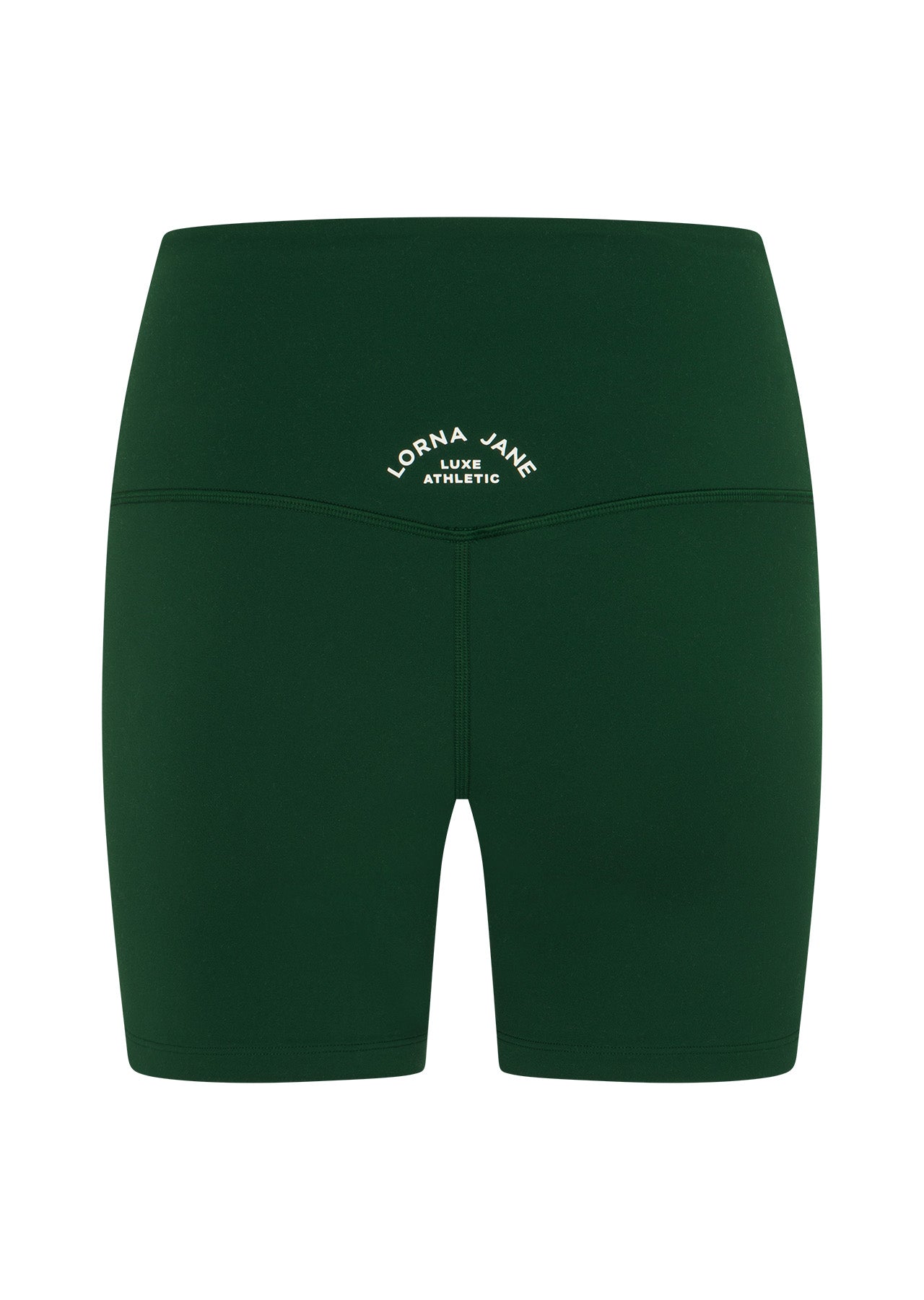 Lorna Jane Lotus Limited Edition No Chafe 12cm Bike Shorts - Dark Green