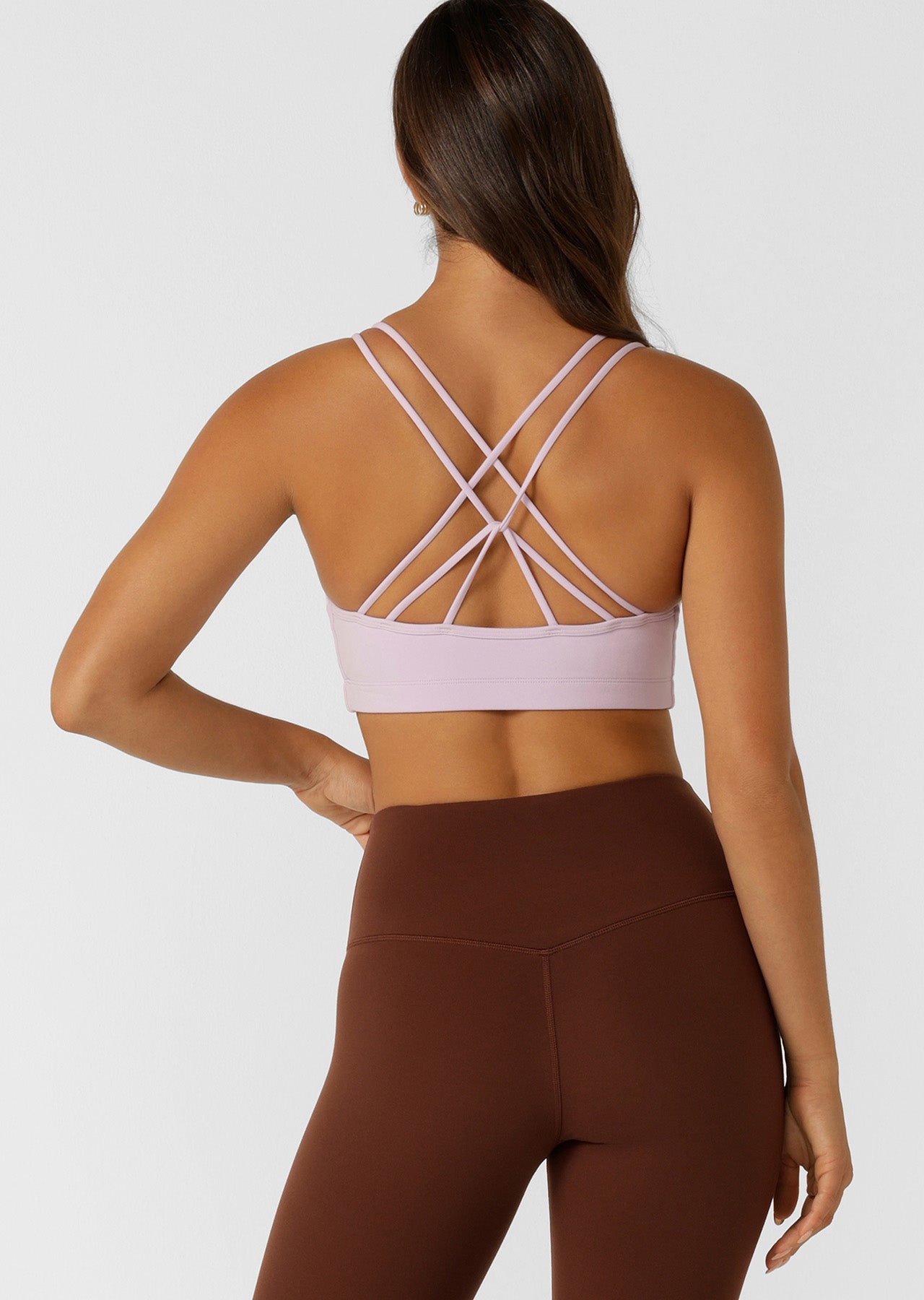 Lorna Jane Limited Edition Lotus Crop Sports Bra - Pale Violet
