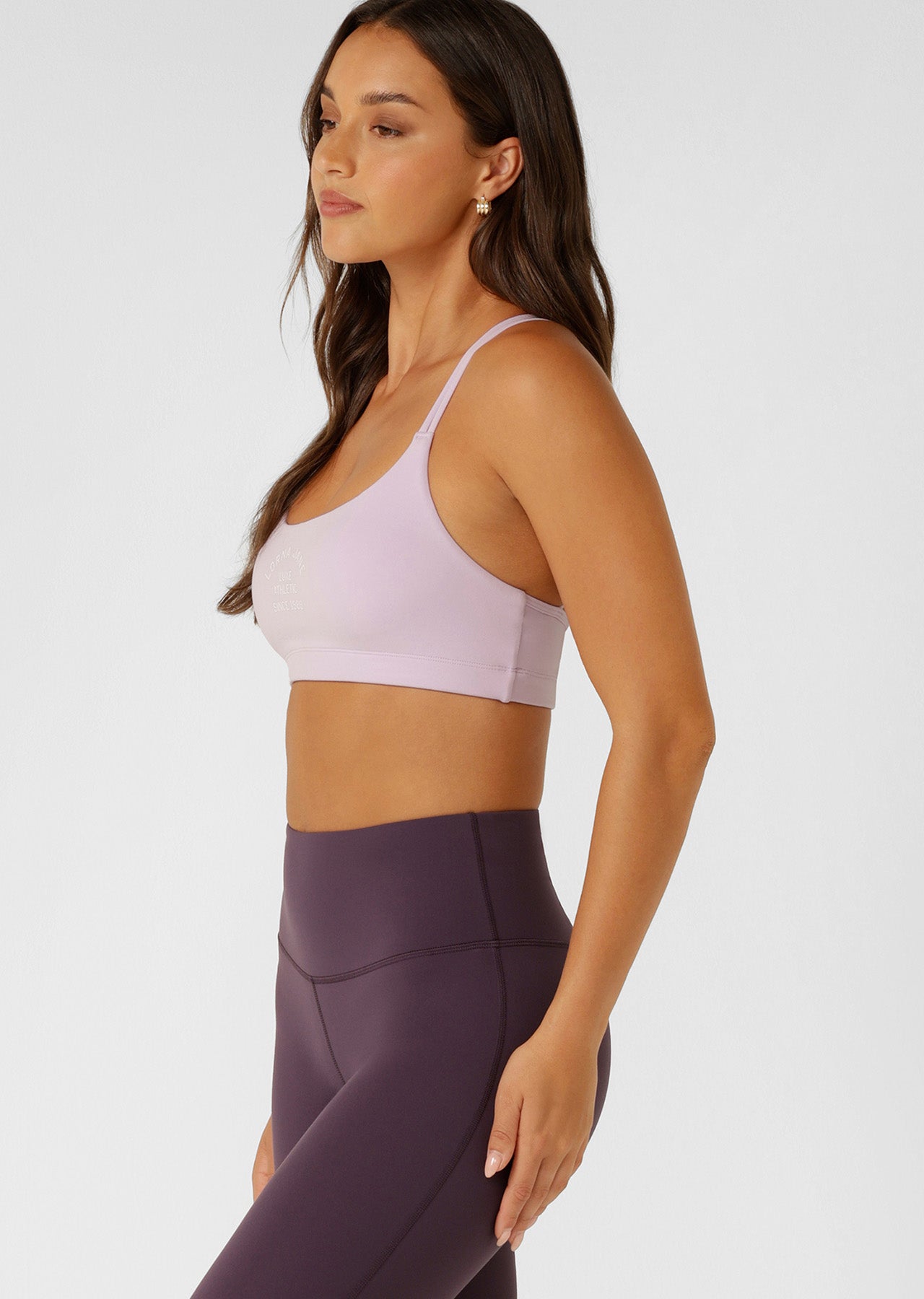 Lorna Jane Limited Edition Lotus Crop Sports Bra - Pale Violet