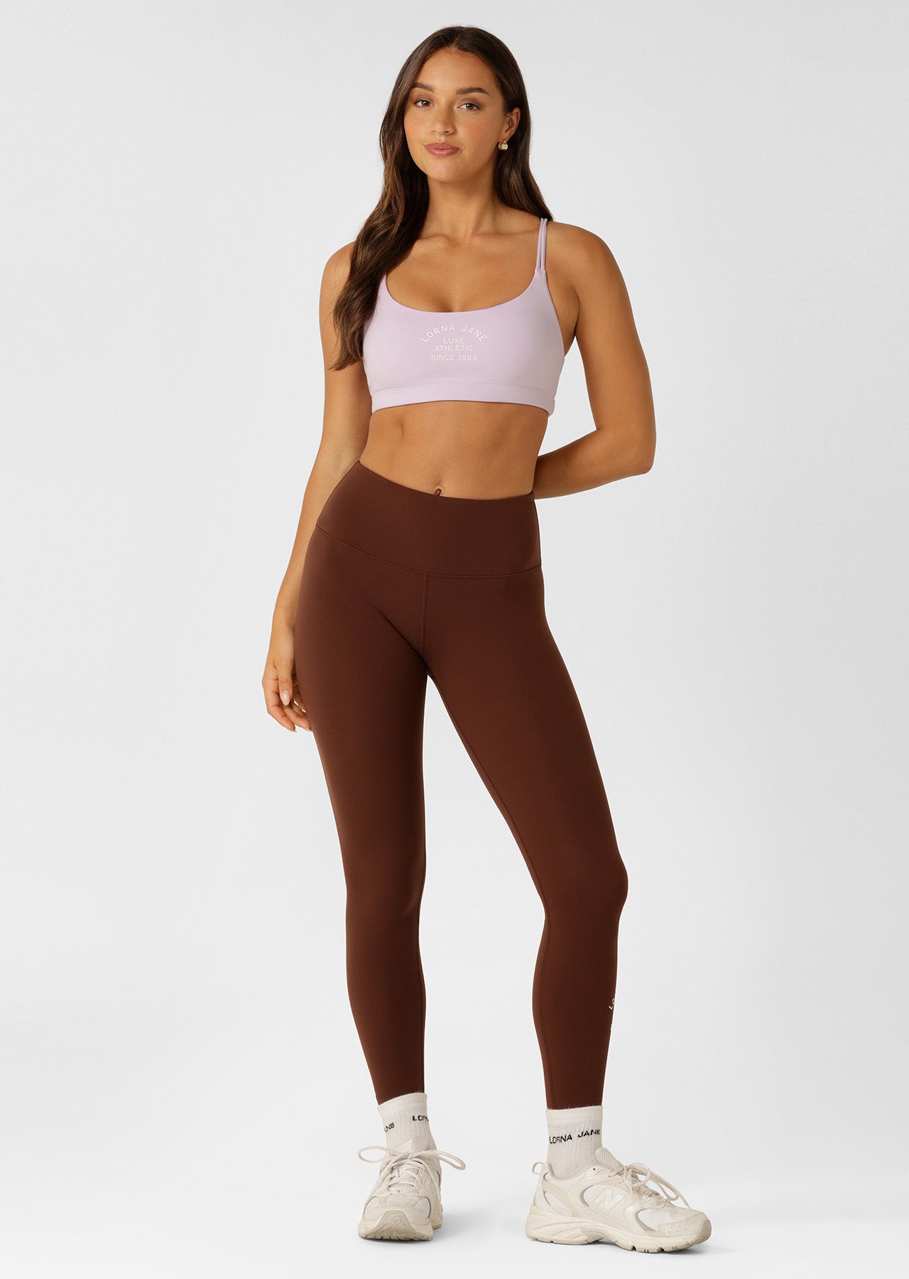 Lorna Jane Limited Edition Lotus Crop Sports Bra - Pale Violet