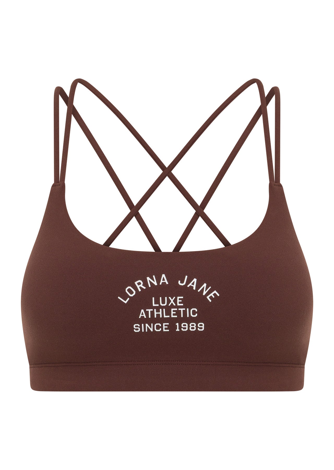 Lorna Jane Limited Edition Lotus Crop Sports Bra - Truffle