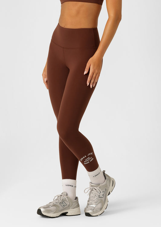 Lorna Jane Limited Edition Lotus Full Length Leggings - Truffle