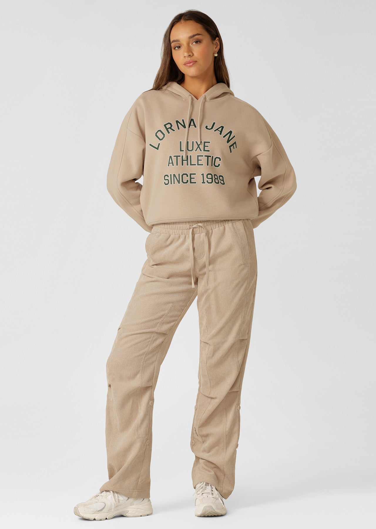 Lorna Jane Limited Edition Cord Flashdance Pants - Light Oxford Tan