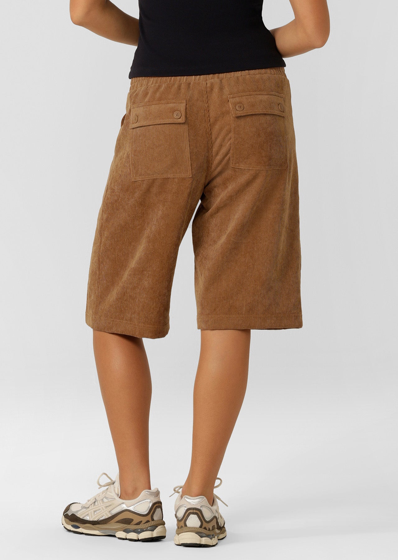 Lorna Jane Limited Edition Cord Flashdance 3/4 Shorts - Caramelised Sugar
