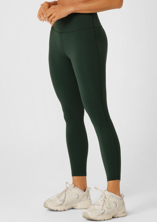 Lorna Jane Limited Edition Lotus No Chafe Ankle Biter Leggings - Fig Green