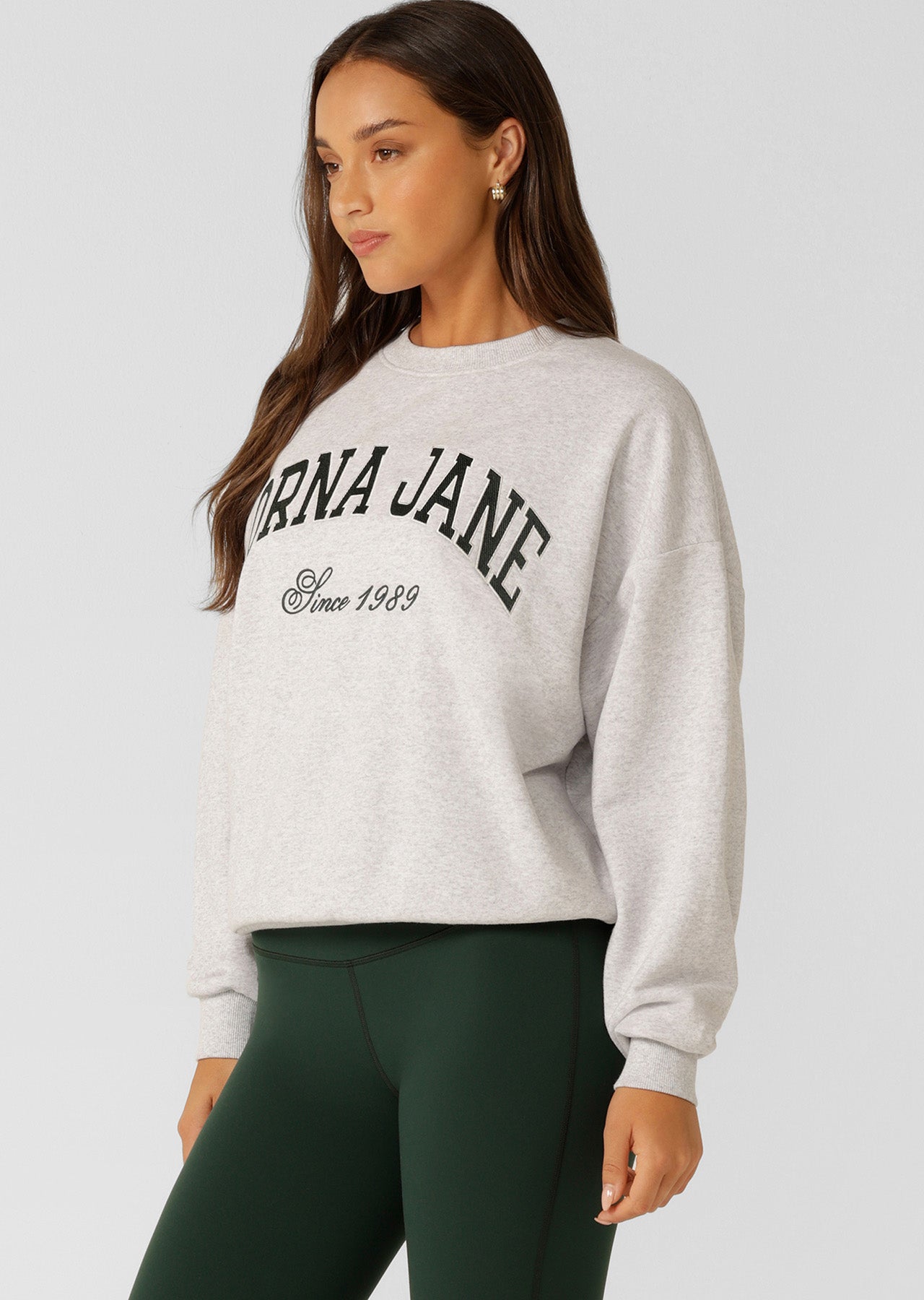 Lorna Jane New Sport Sweatshirt - Light Grey Marl