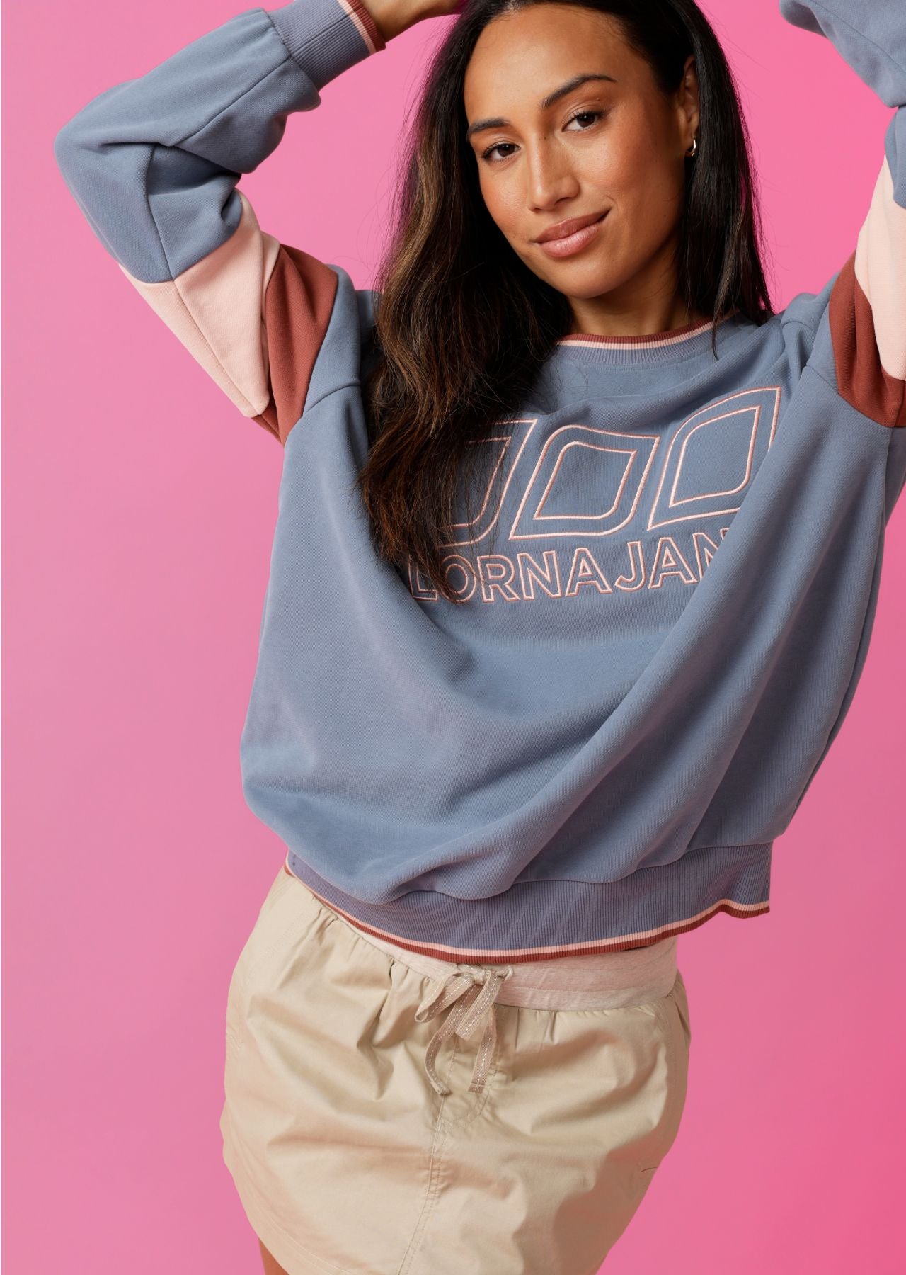 Lorna Jane Iconic Sport Panelled Sweat - Powder Grey