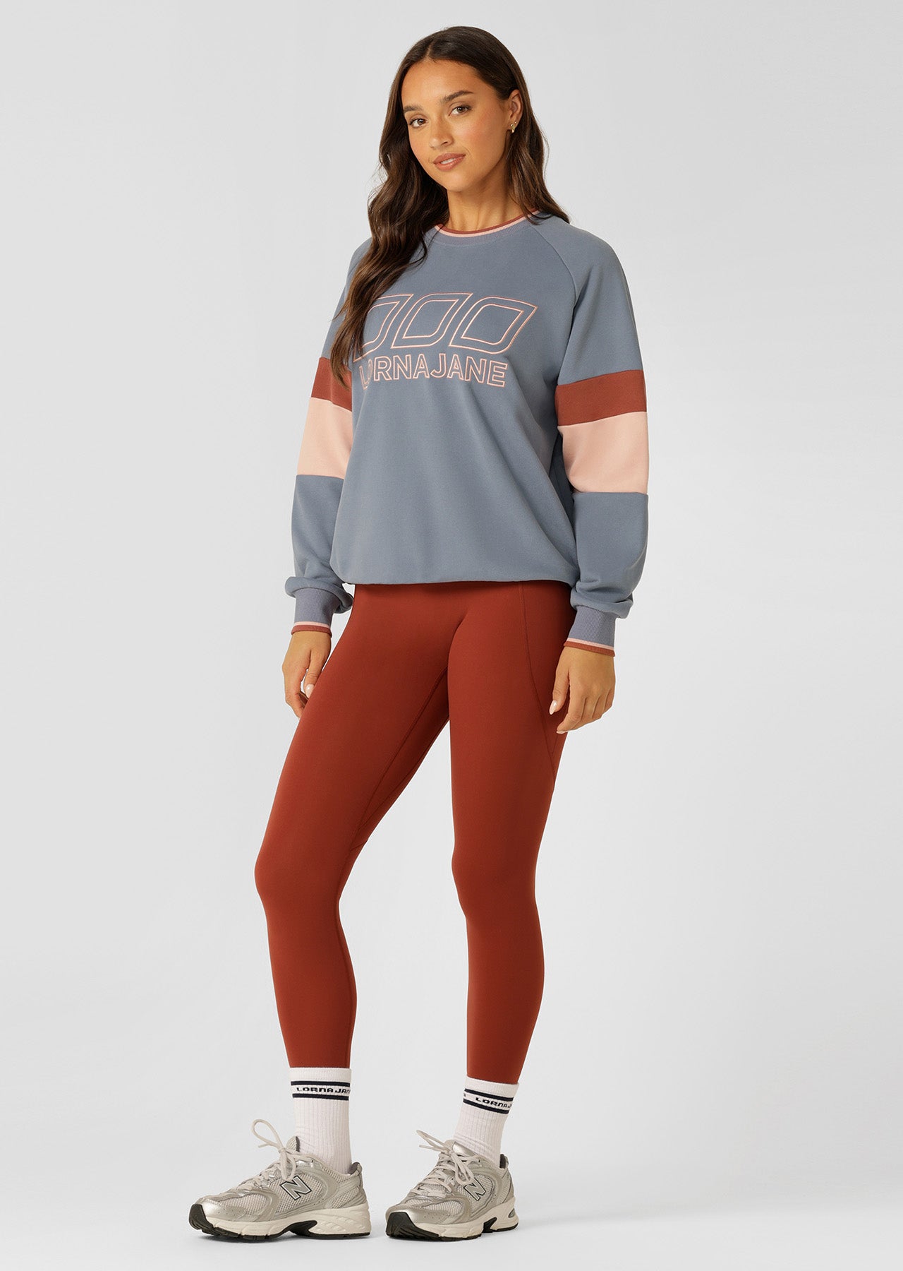 Lorna Jane Iconic Sport Panelled Sweat - Powder Grey