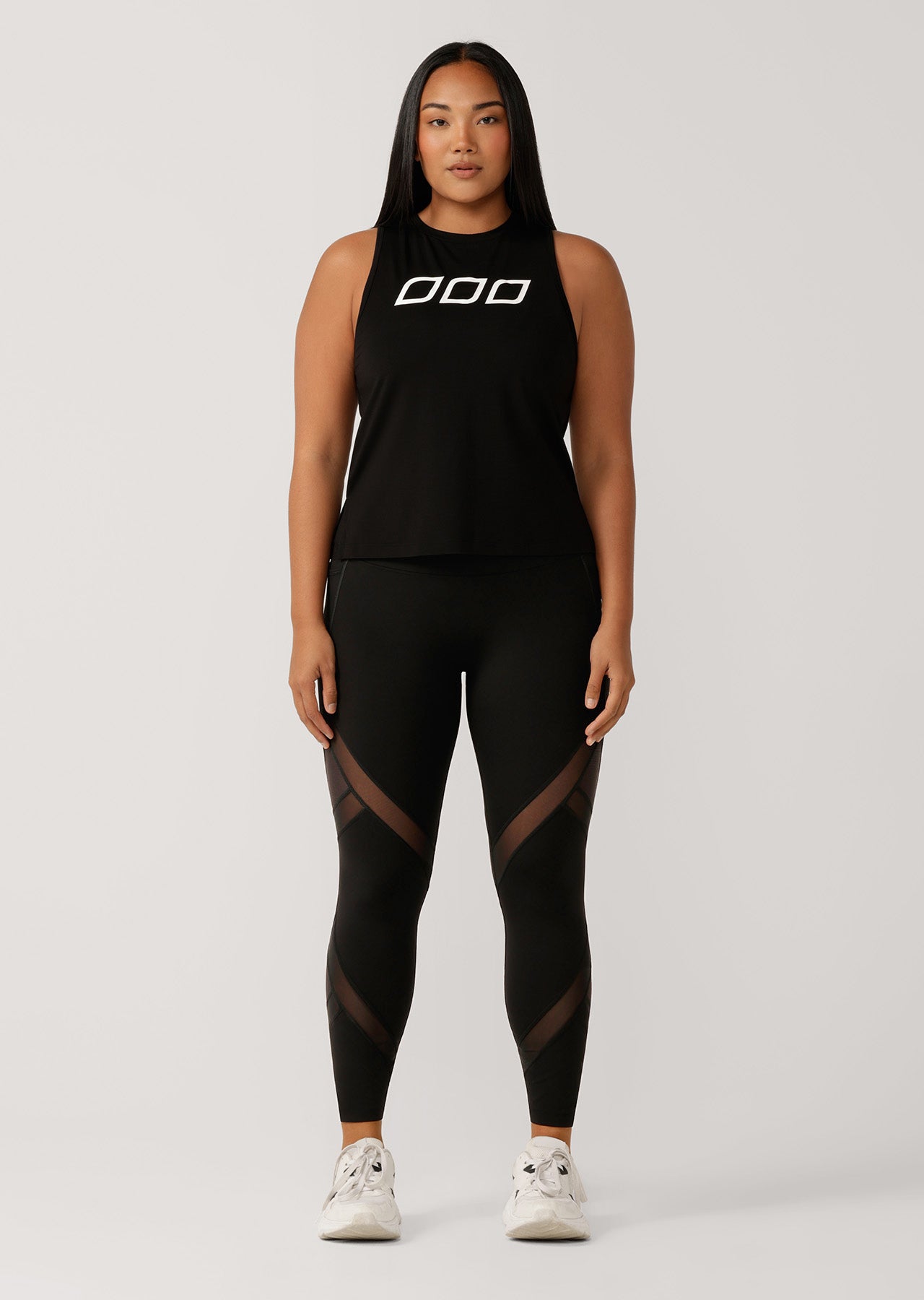 Lorna Jane Flash Back No Ride Pocket Ankle Biter Leggings - Black