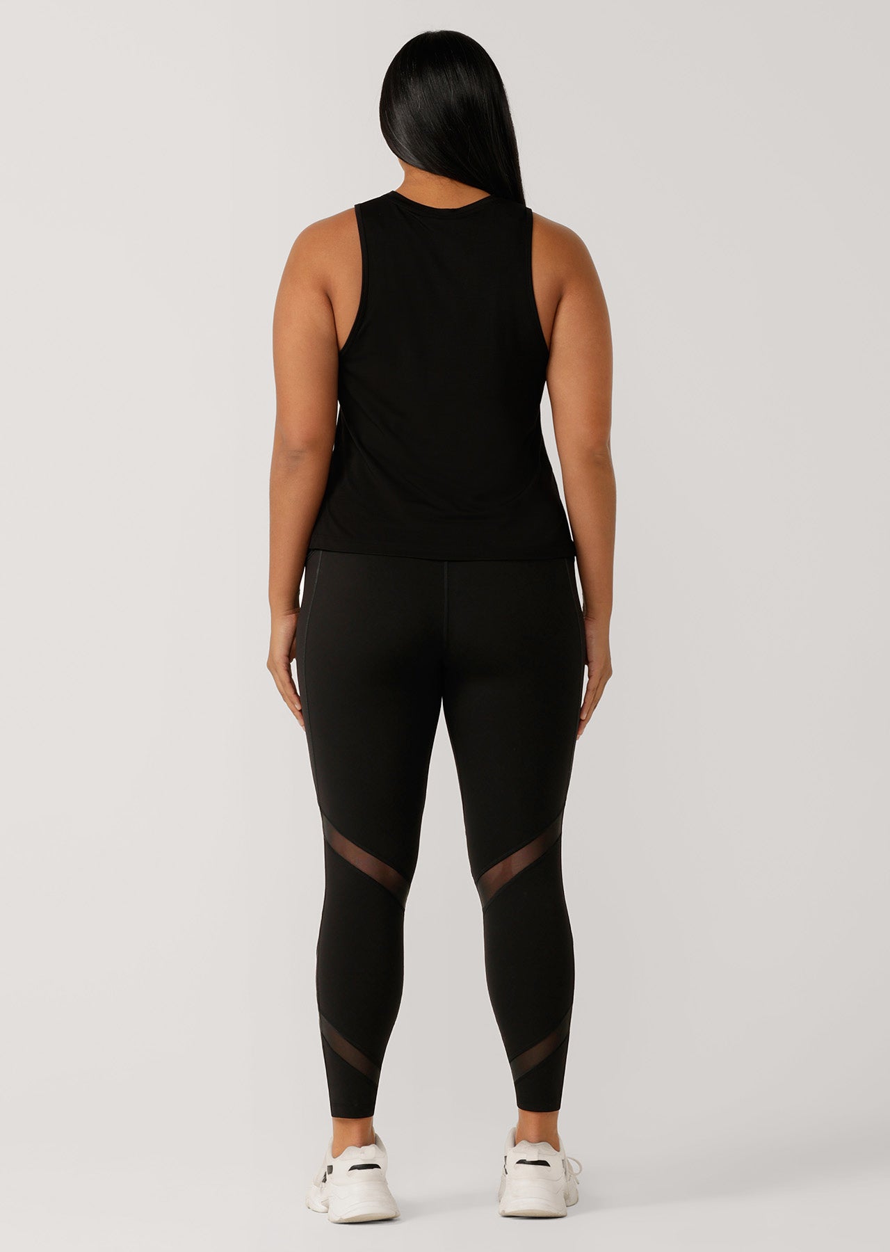 Lorna Jane Flash Back No Ride Pocket Ankle Biter Leggings - Black