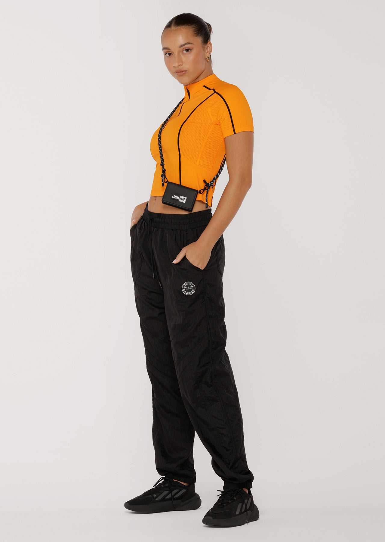 Lorna Jane Climber Short Sleeve Active Zip Top - Pumpkin