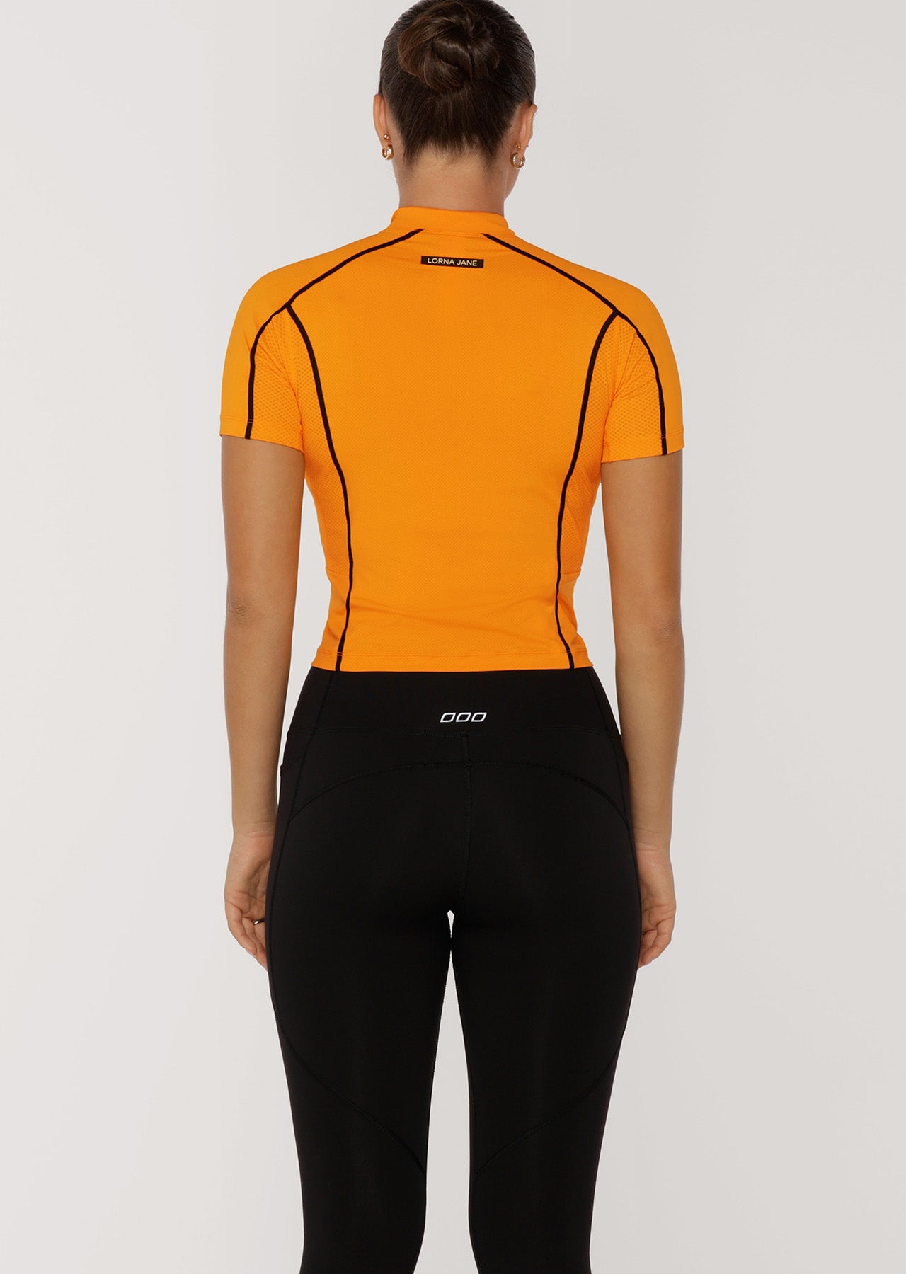 Lorna Jane Climber Short Sleeve Active Zip Top - Pumpkin