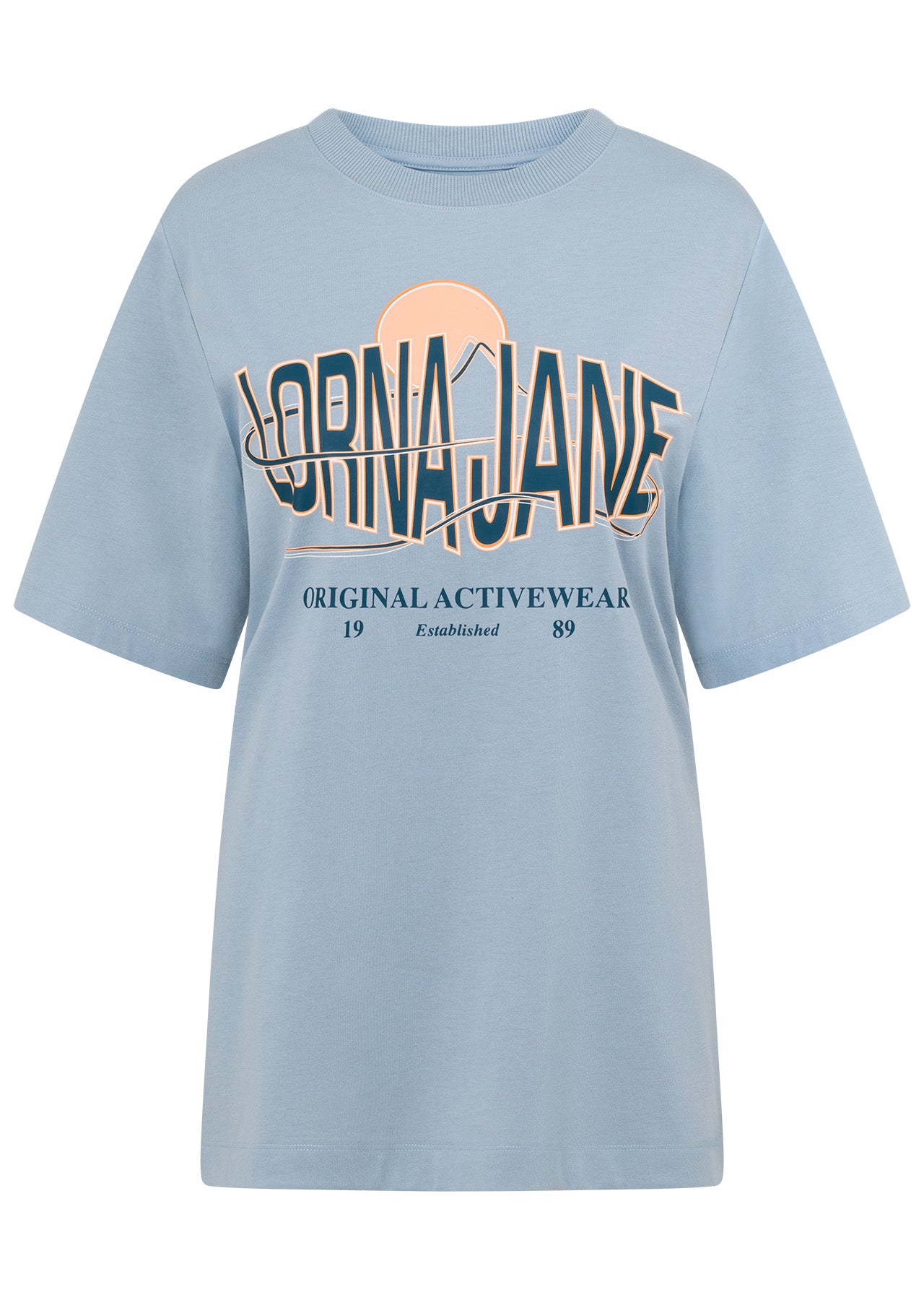 Lorna Jane Team Sports Relaxed Tee - Light Steel Blue