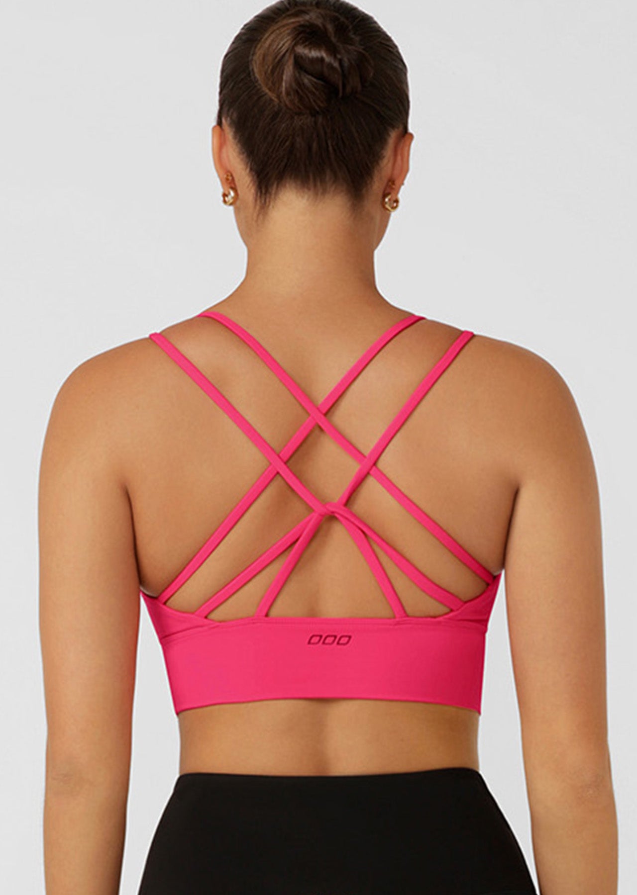 Lorna Jane Lotus Longline Sports Bra - Neon Raspberry