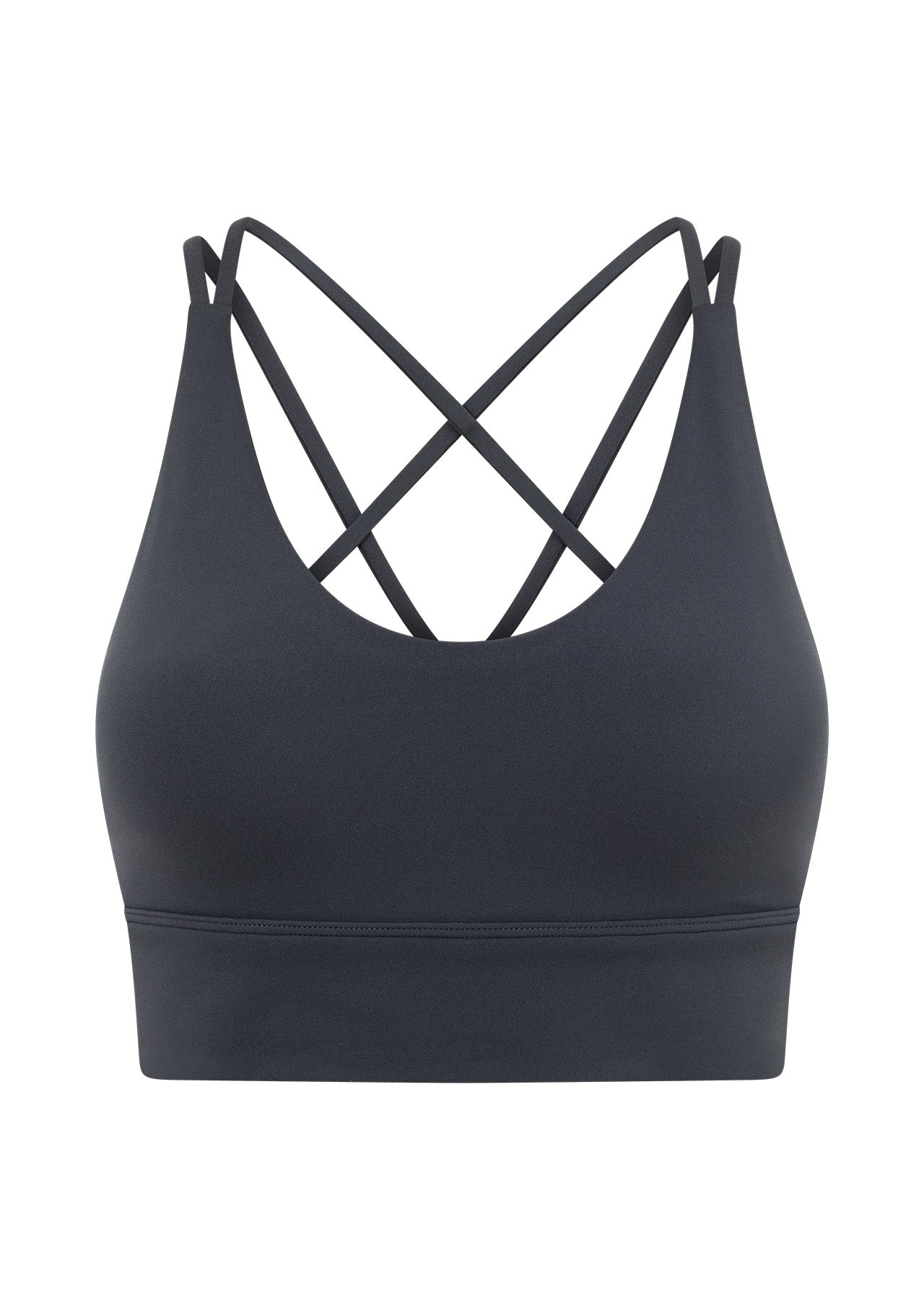 Lorna Jane Lotus Longline Sports Bra - Titanium