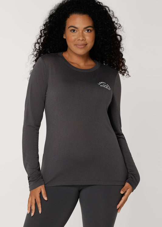 Lorna Jane Lotus Long Sleeve Top - Titanium