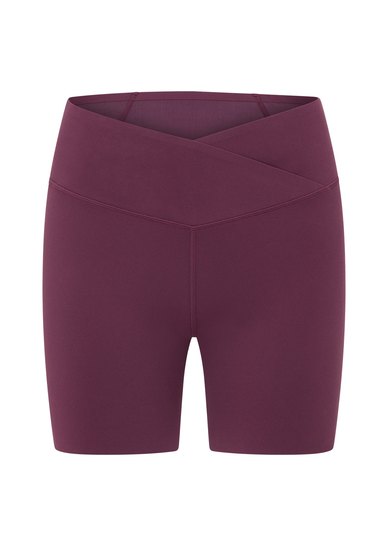 Lorna Jane Inspire Wrap Waist 16cm Bike Shorts - Mulberry