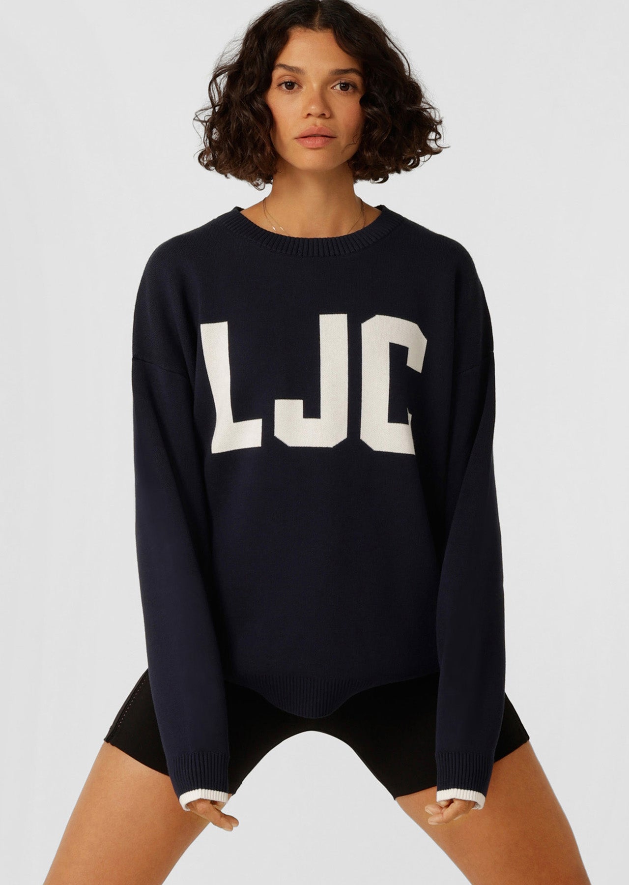 Lorna Jane LJC Classic Knit Jumper - Navy