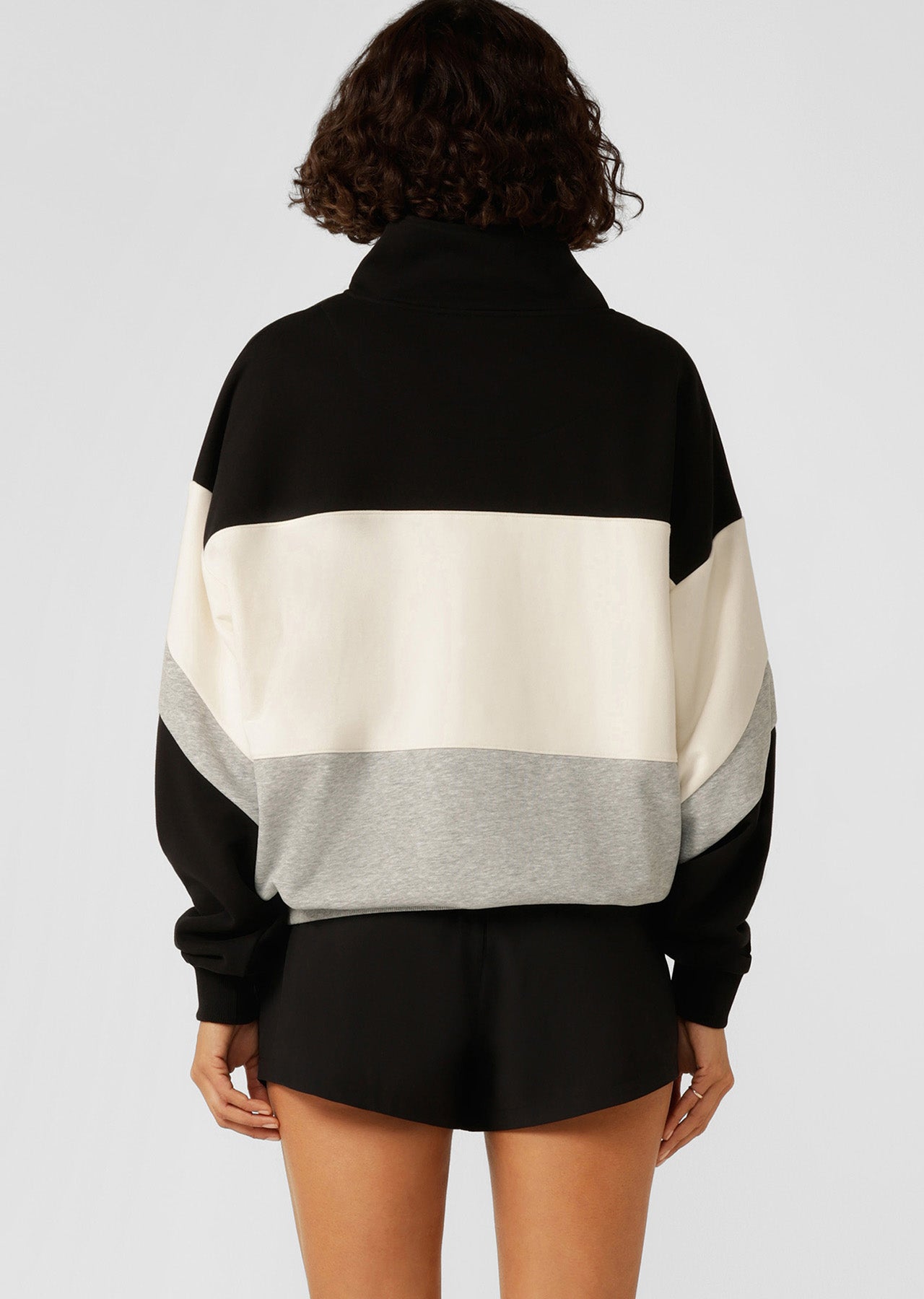 Lorna Jane Iconic Quarter Zip Sweat - Black Multi