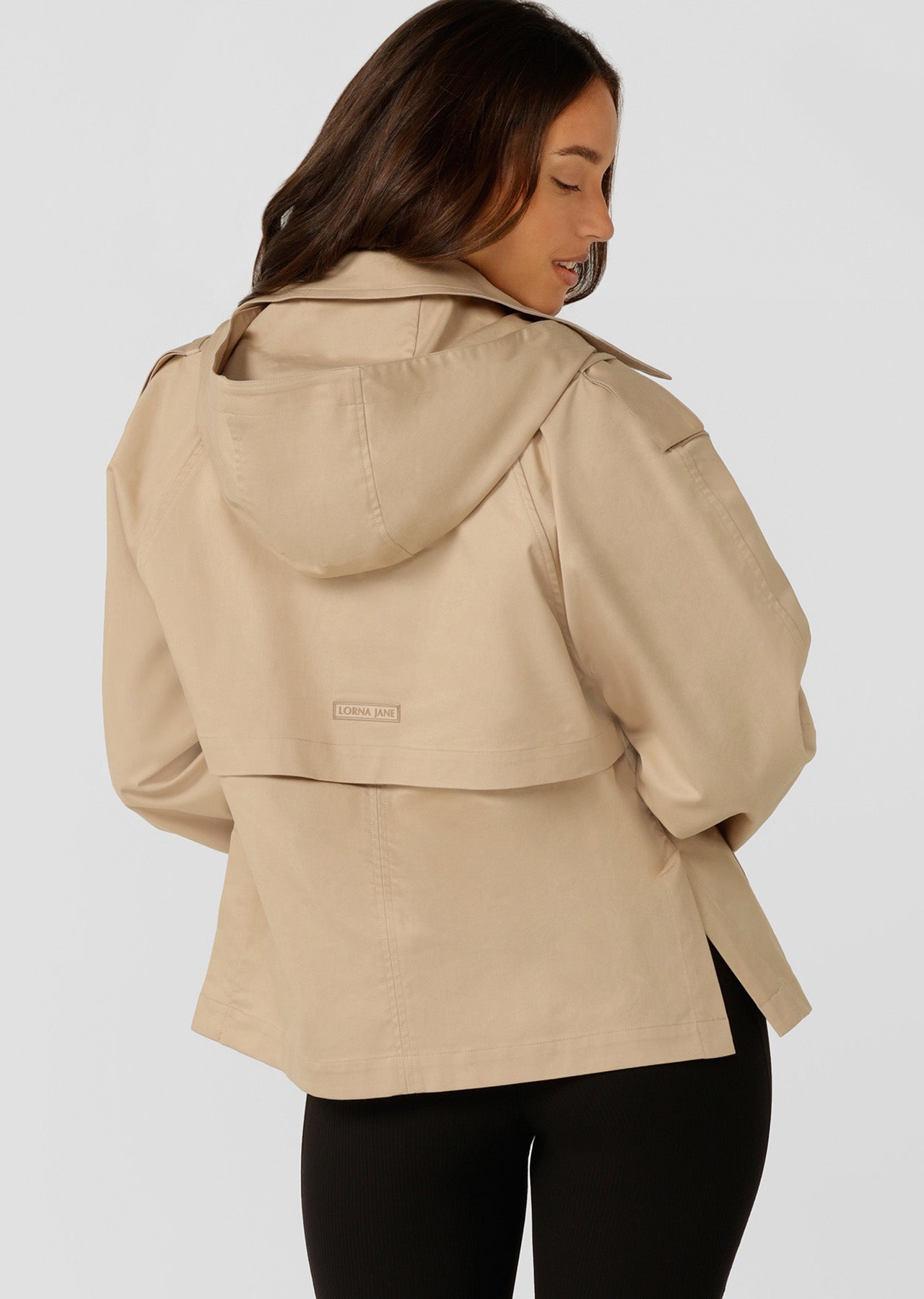 Lorna Jane Cropped Sports Trench - Tan