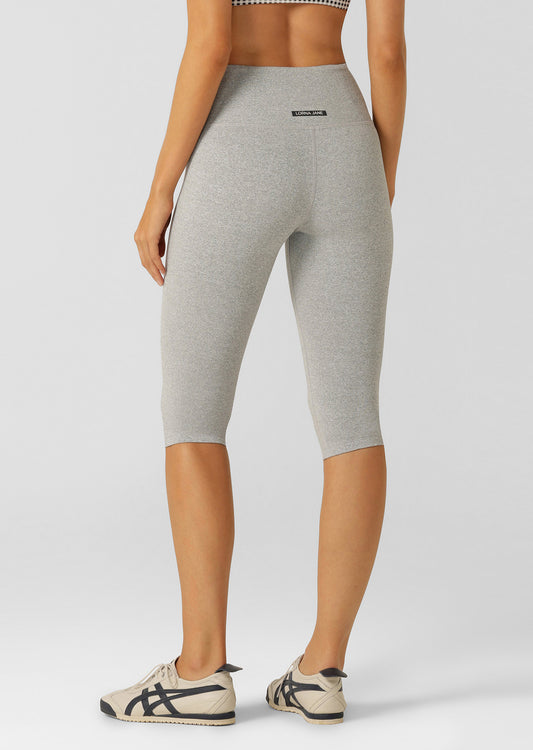 Lorna Jane True Comfort 3/4 Capri Leggings - Grey Marl