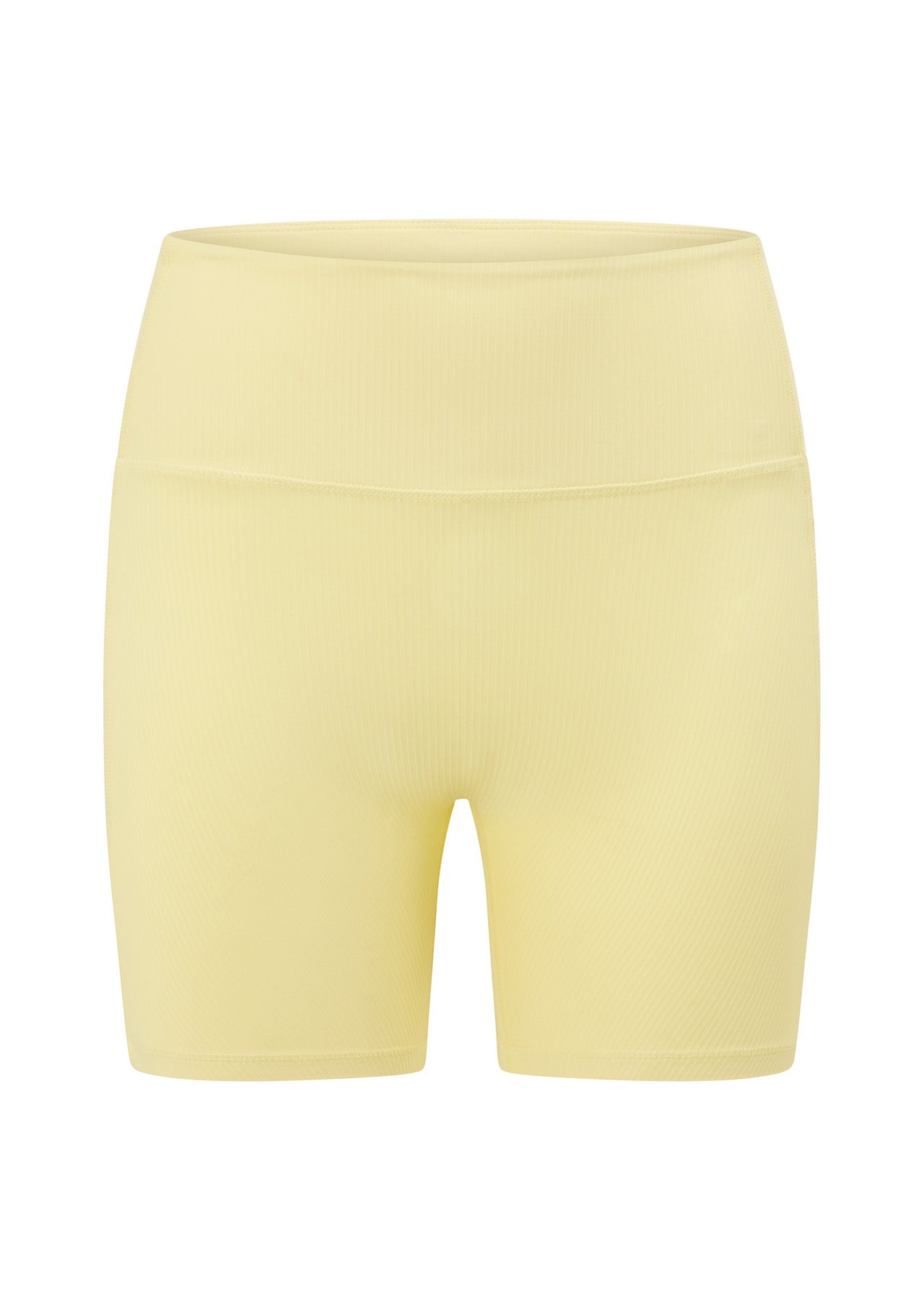 Lorna Jane No Ride Pocket Booty Bike Shorts - Lemon Cream
