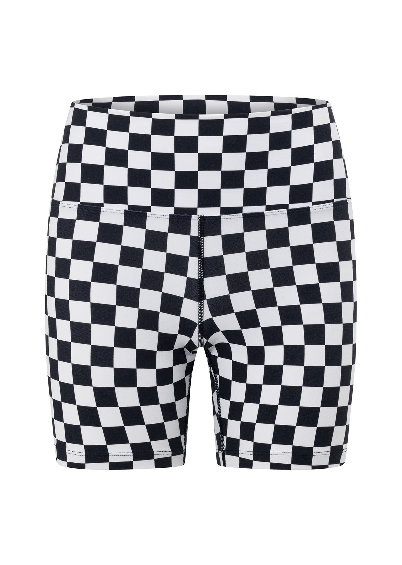 Lorna Jane Speedway Excel Bike Shorts - Black Checkerboard Print