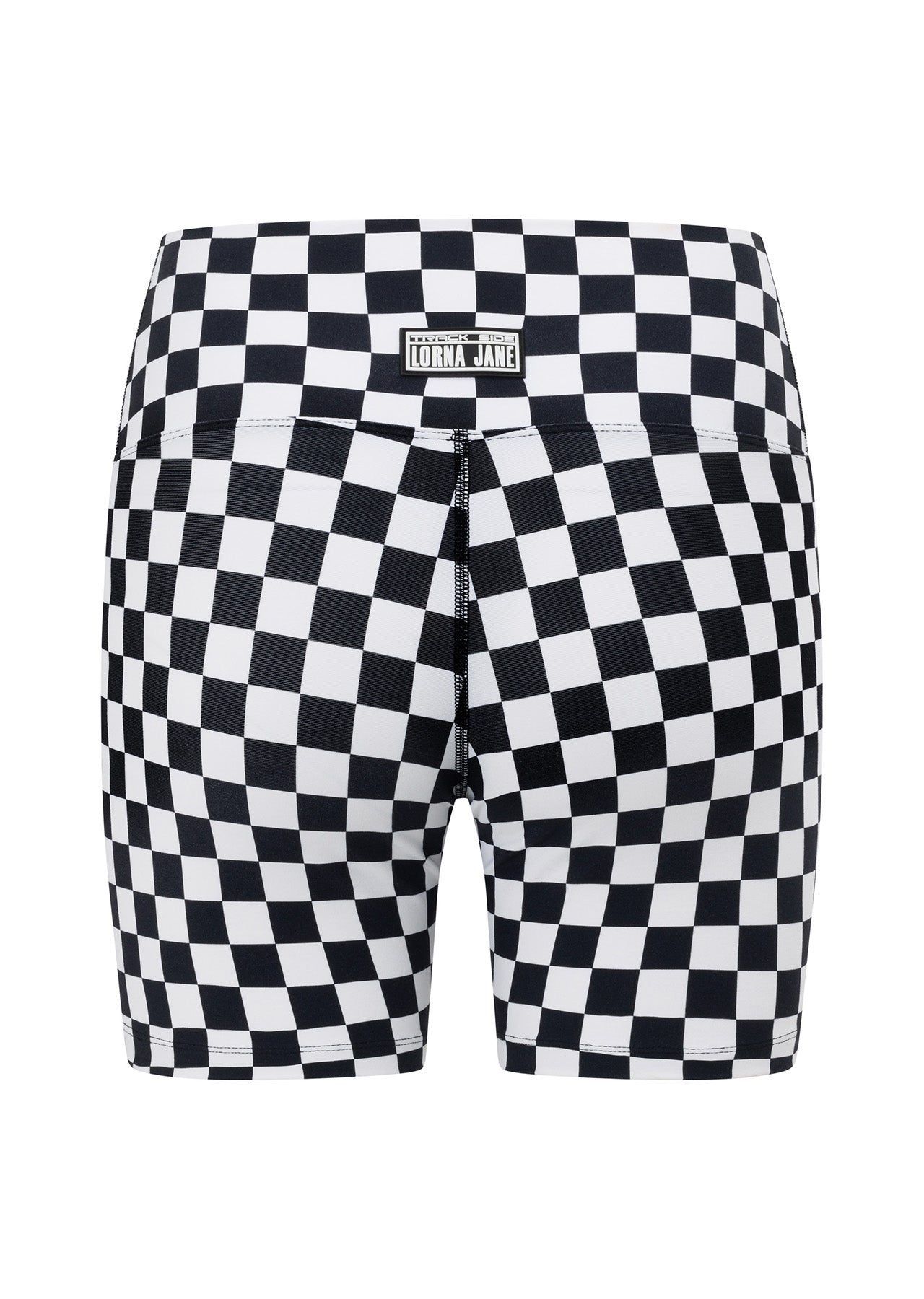Lorna Jane Speedway Excel Bike Shorts - Black Checkerboard Print