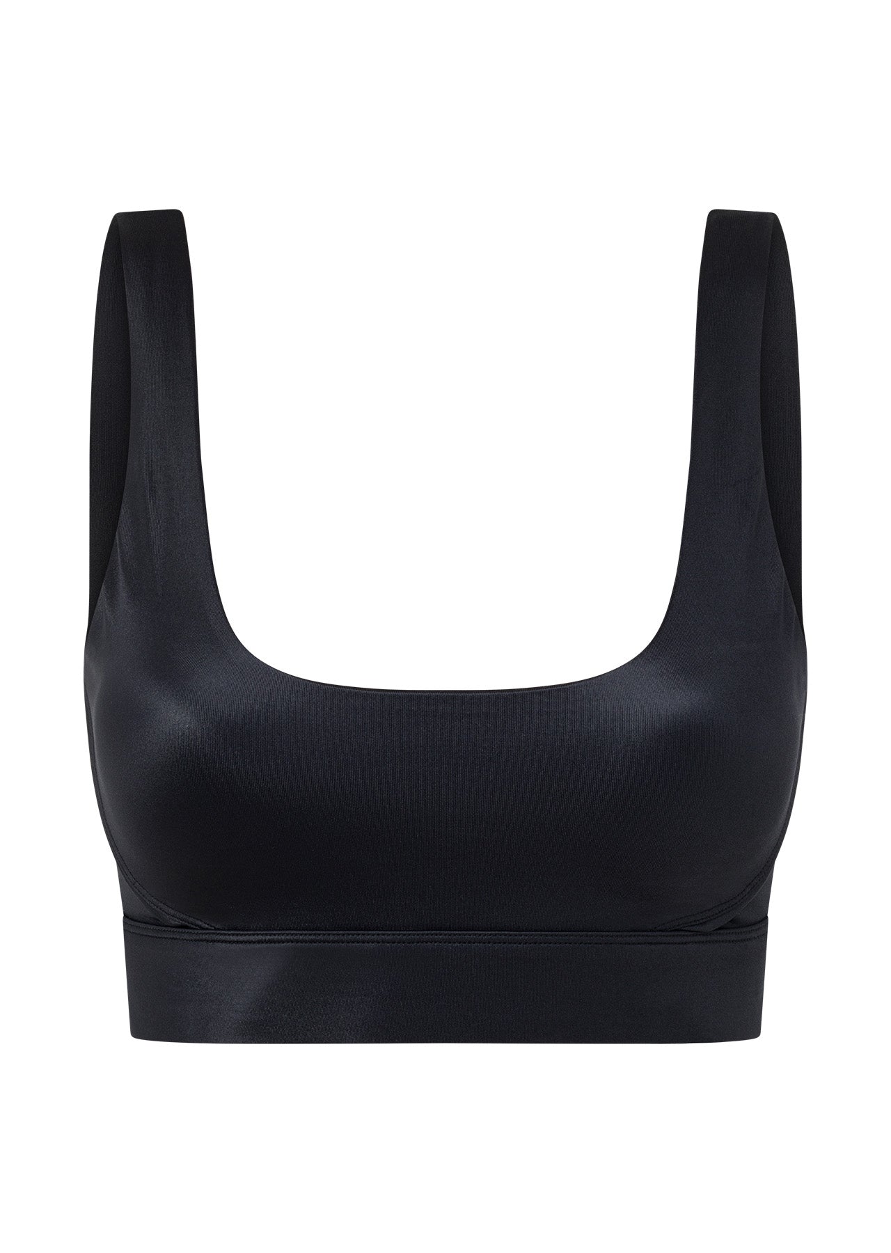 Lorna Jane Wet Look Sports Bra - Black