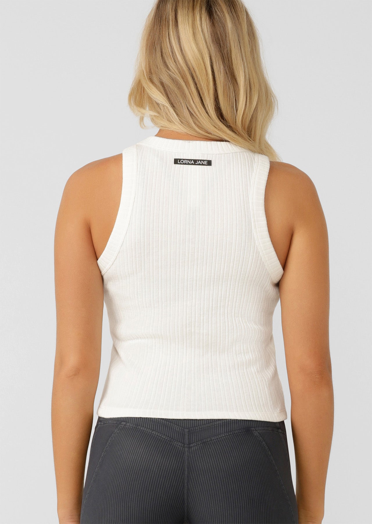 Lorna Jane Essential Wide Ribbed Tank - Porcelain
