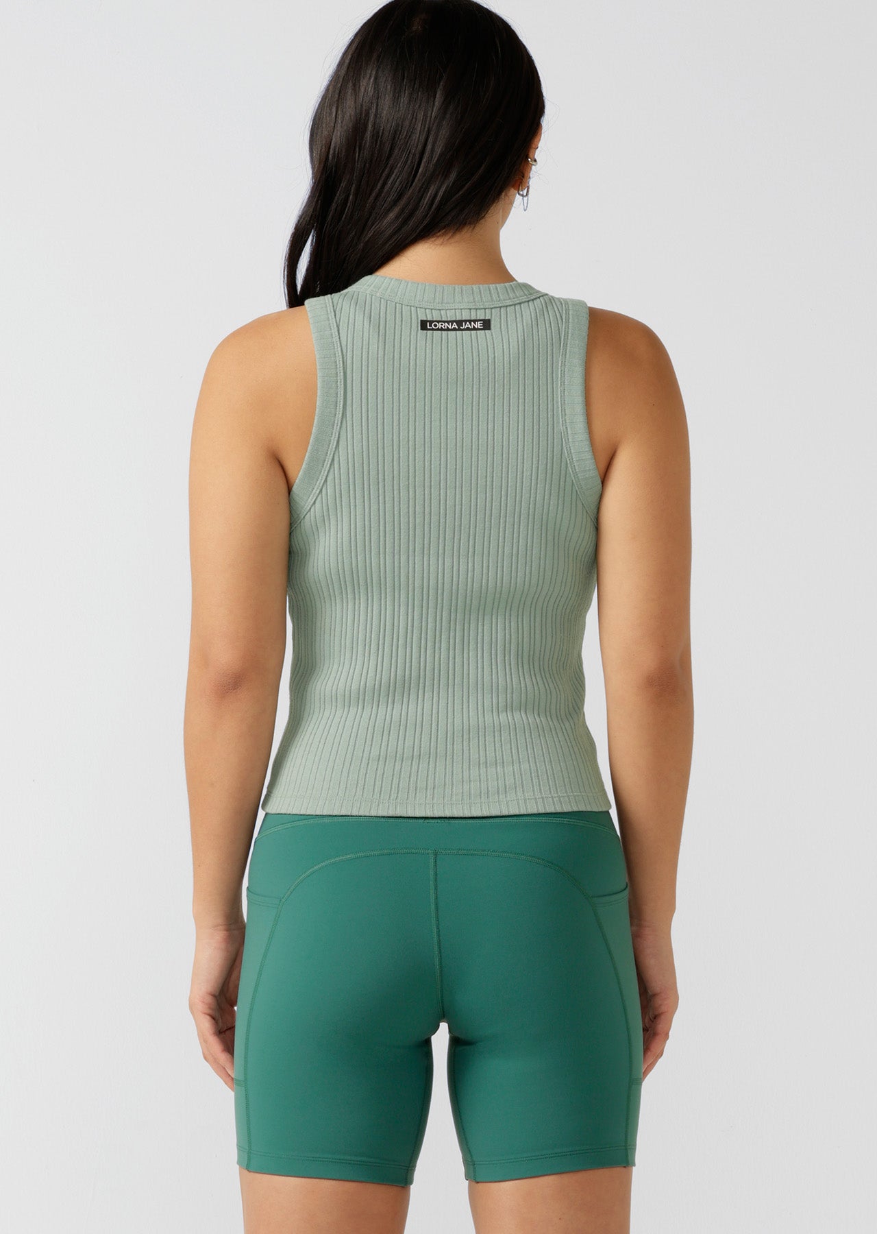 Lorna Jane Essential Wide Ribbed Tank - Sea Mist