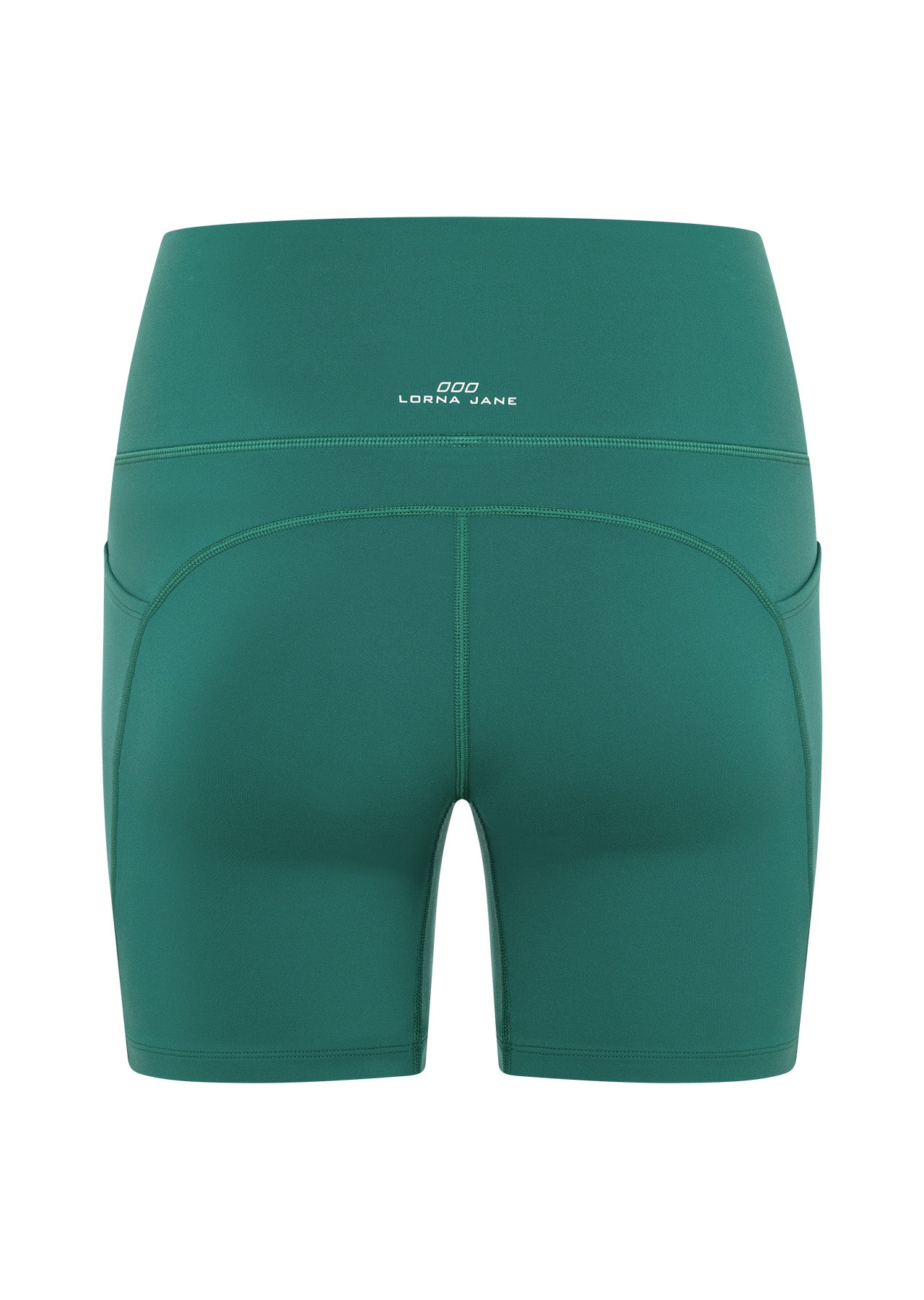Lorna Jane No Ride Booty Phone Pocket Bike Shorts - Moss Green