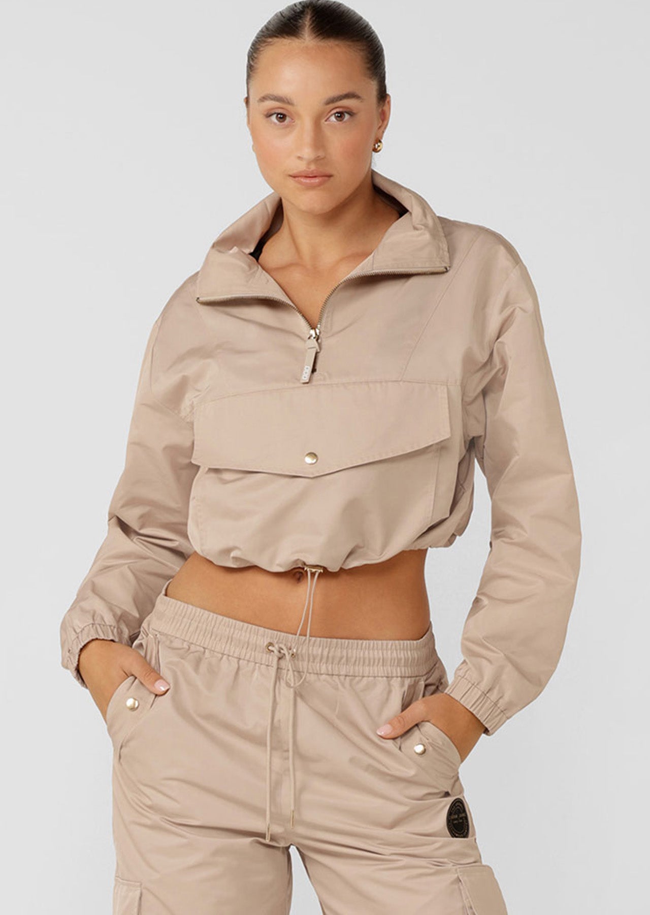 Lorna Jane Luxe Athleisure Quarter Zip - Off White