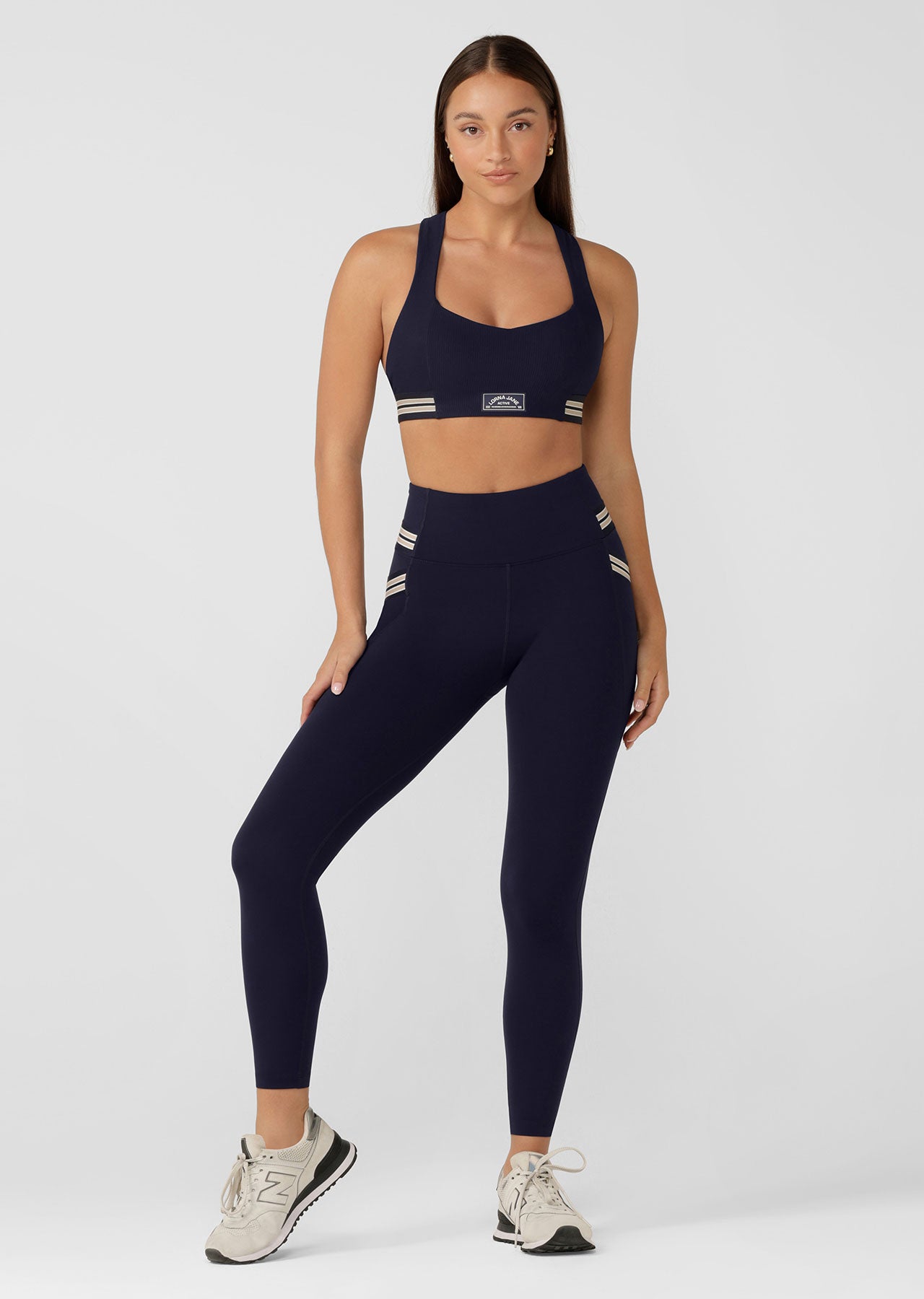 Lorna Jane Deuce Rib Sports Bra - French Navy