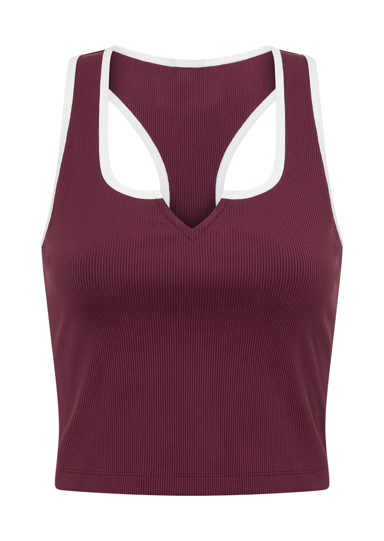 Lorna Jane First Serve Rib Active Tank - Maroon