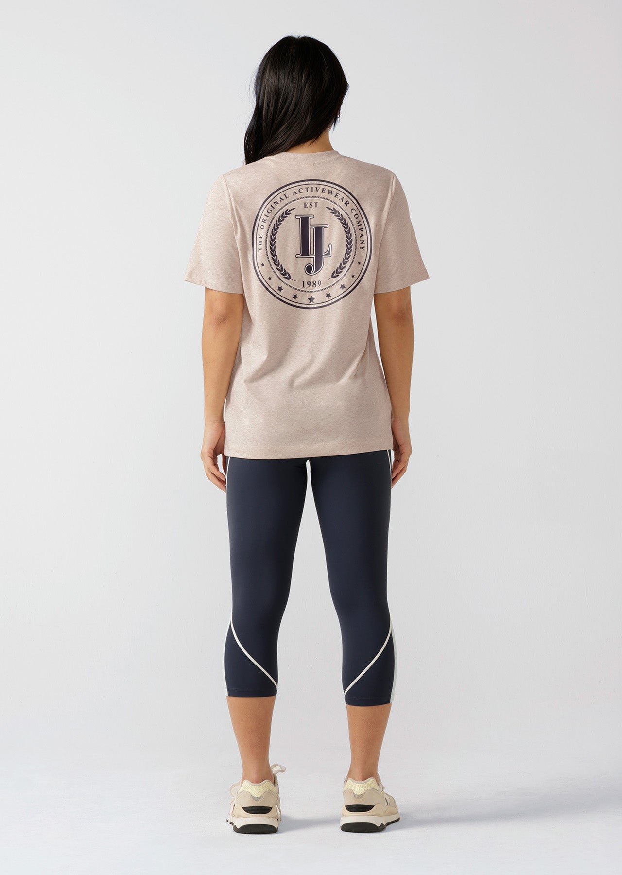 Lorna Jane Game Set Match Relaxed Tee - Oat Marl