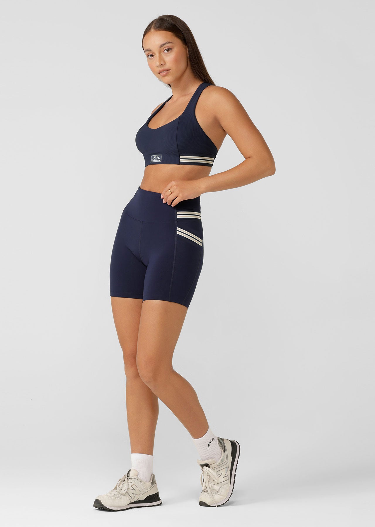 Lorna Jane Swift Heritage Pocket Bike Shorts - French Navy