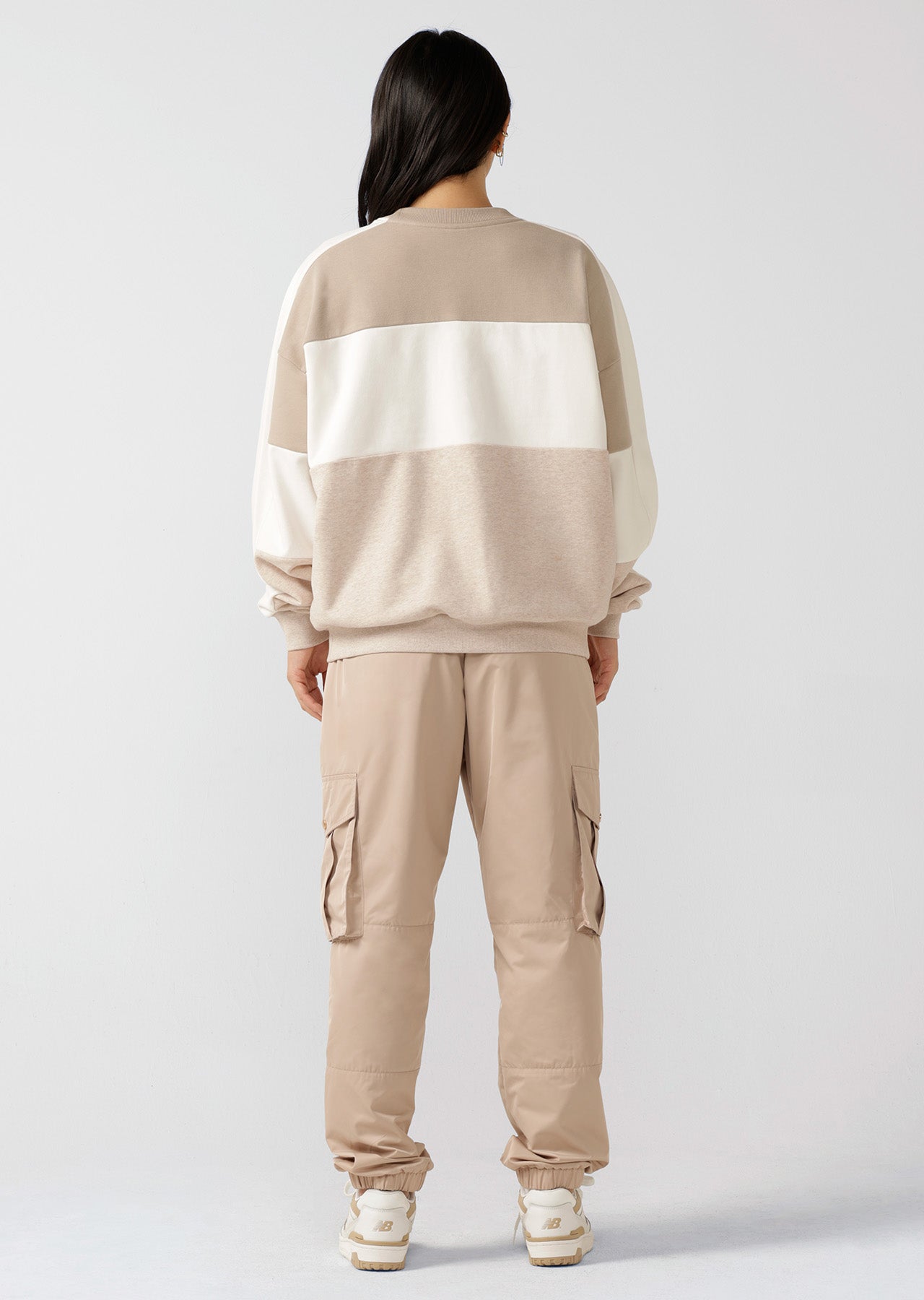 Lorna Jane Tiebreaker Oversized Sweat - Oat Marl