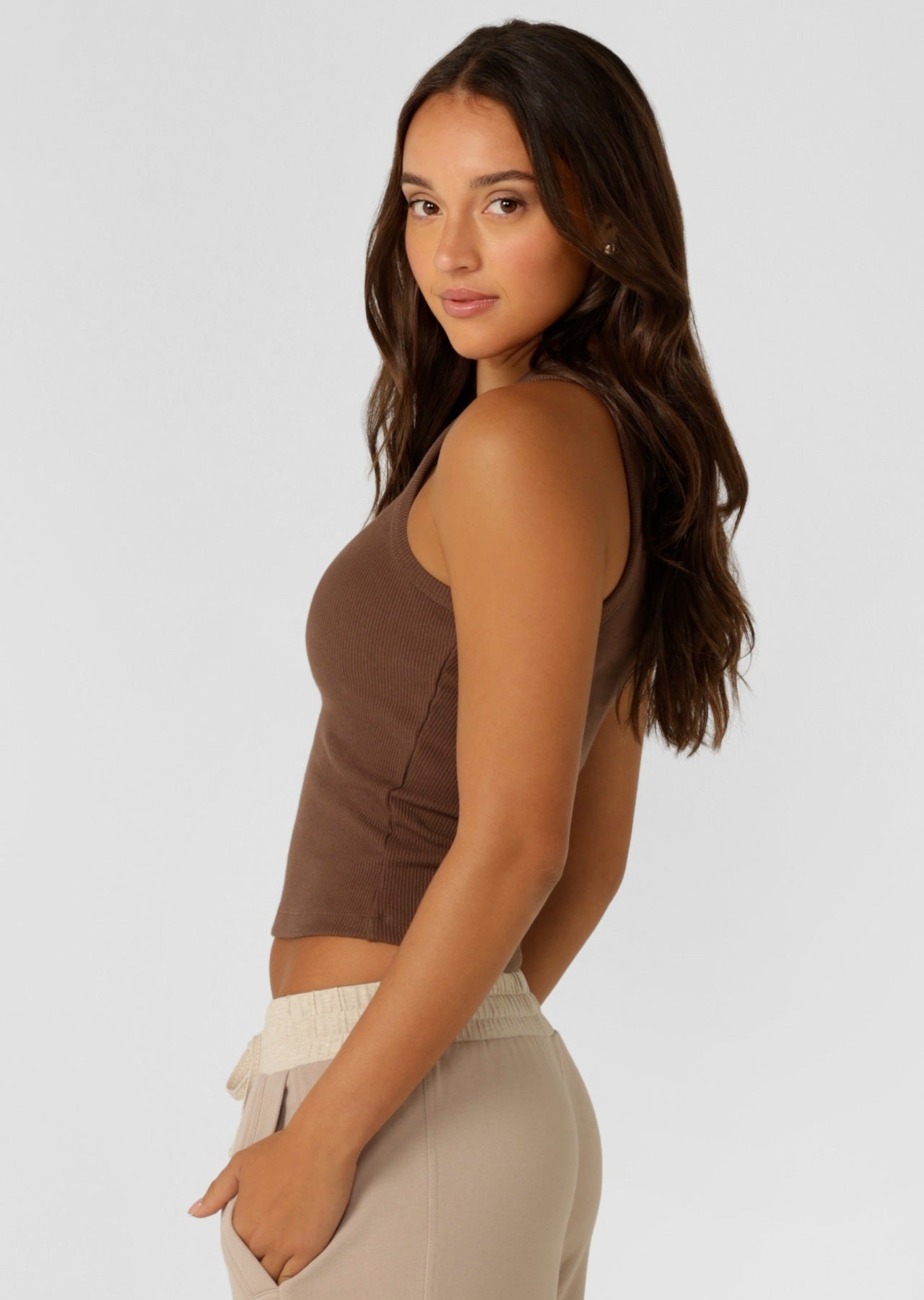 Lorna Jane Daily Rib Tank - Chocolate