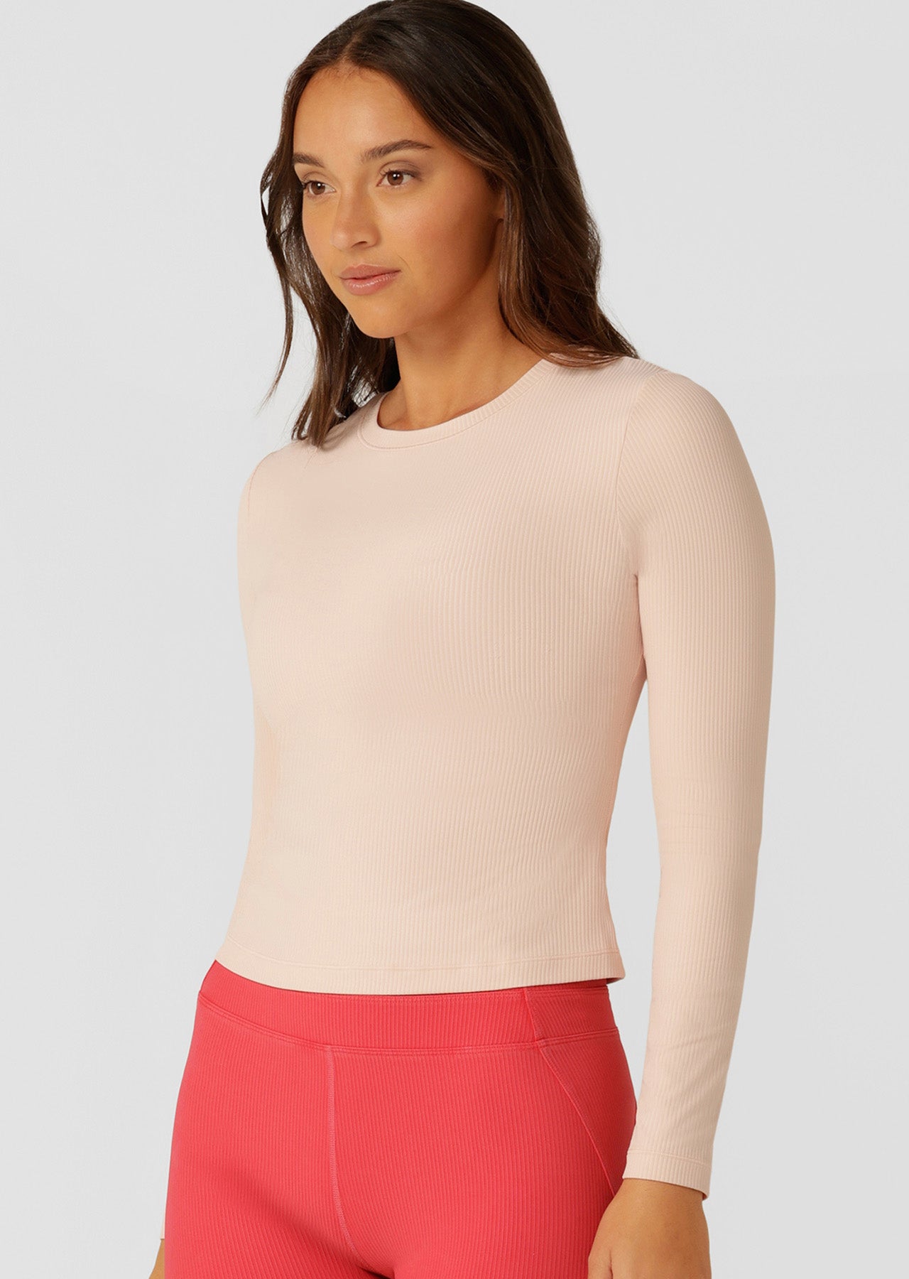 Lorna Jane Ultimate Comfort Long Sleeve Rib Top - Dark Dusty Pink