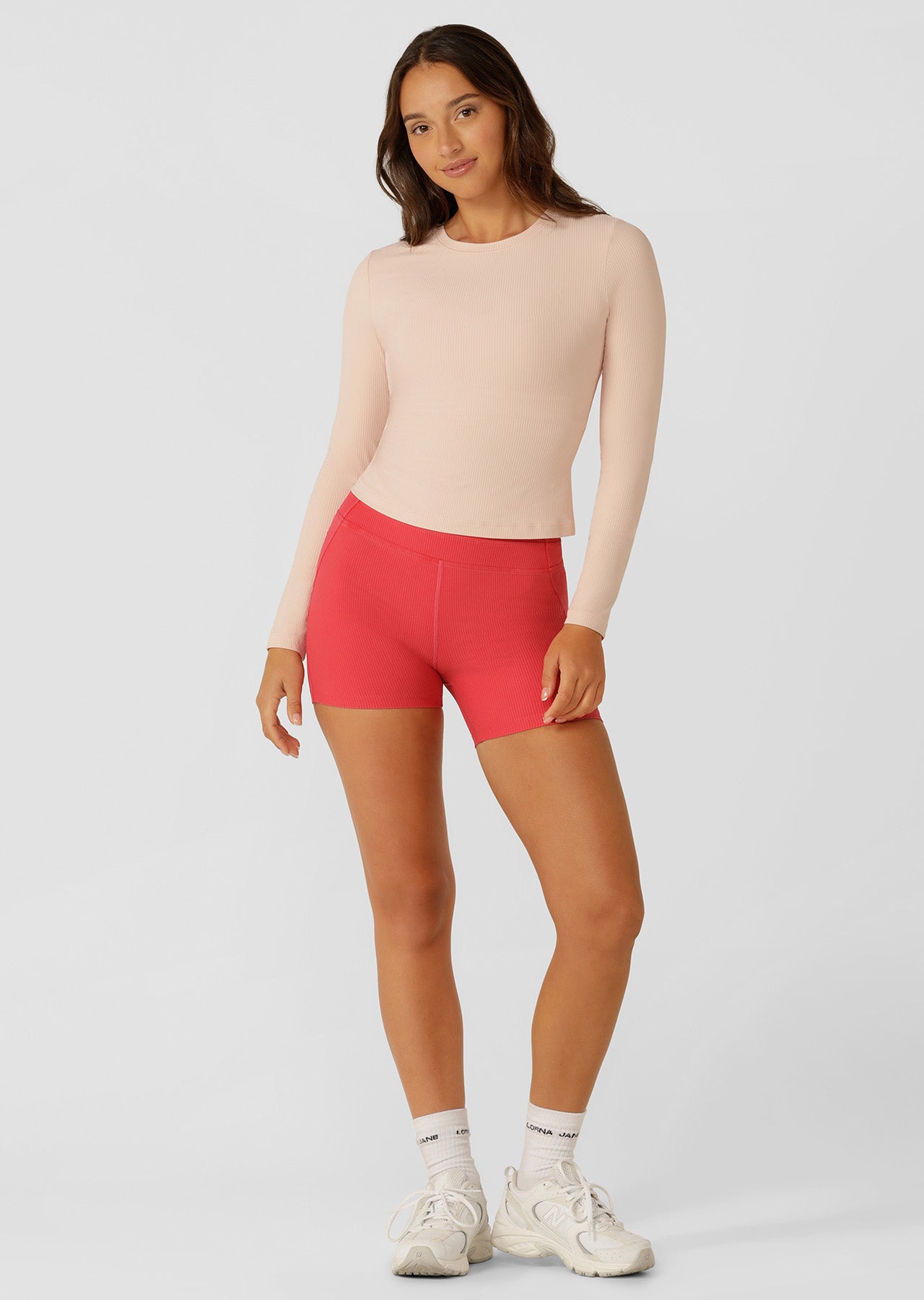 Lorna Jane Ultimate Comfort Long Sleeve Rib Top - Dark Dusty Pink
