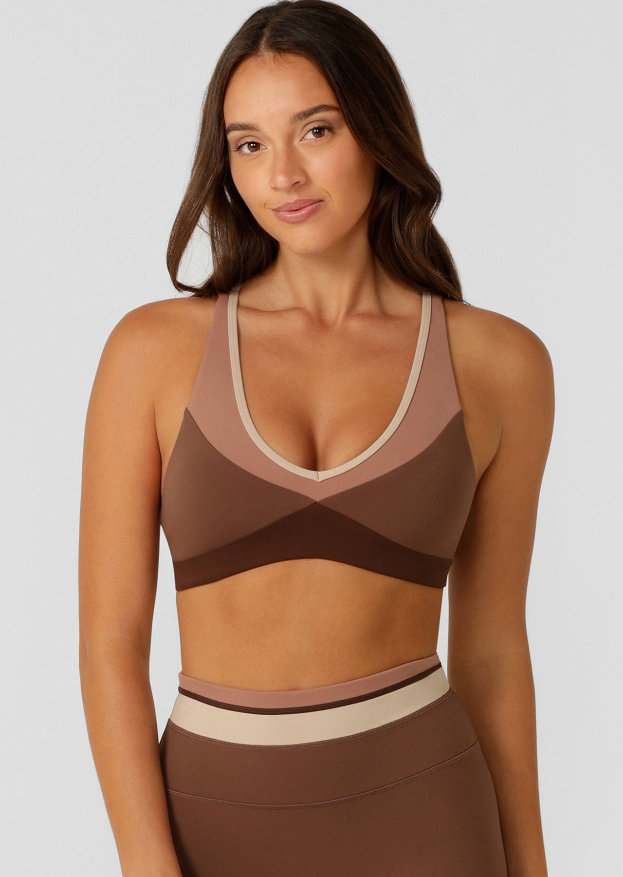 Lorna Jane Tone On Tone Sports Bra - Neutral Multi