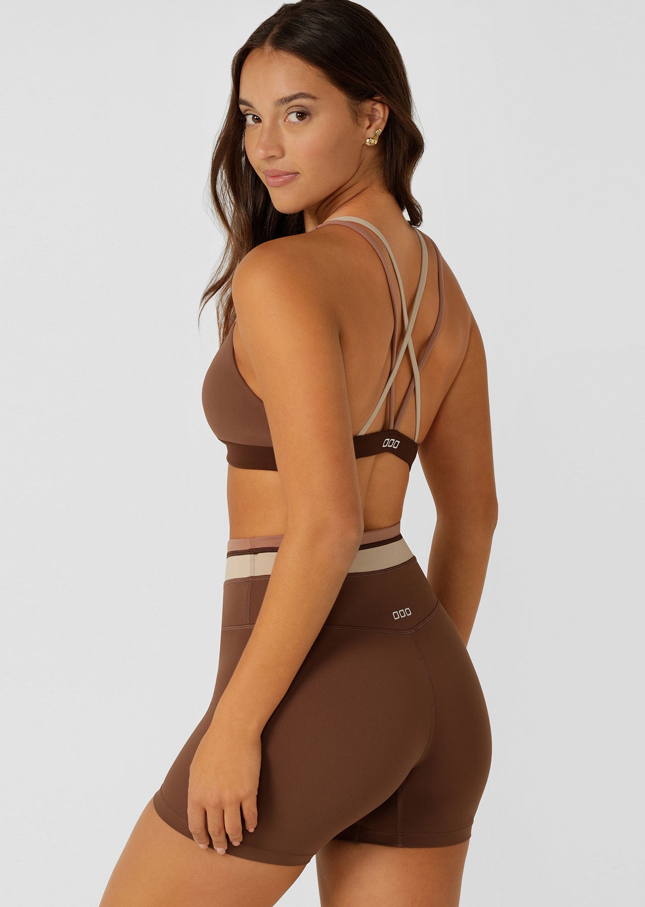 Lorna Jane Tone On Tone Sports Bra - Neutral Multi